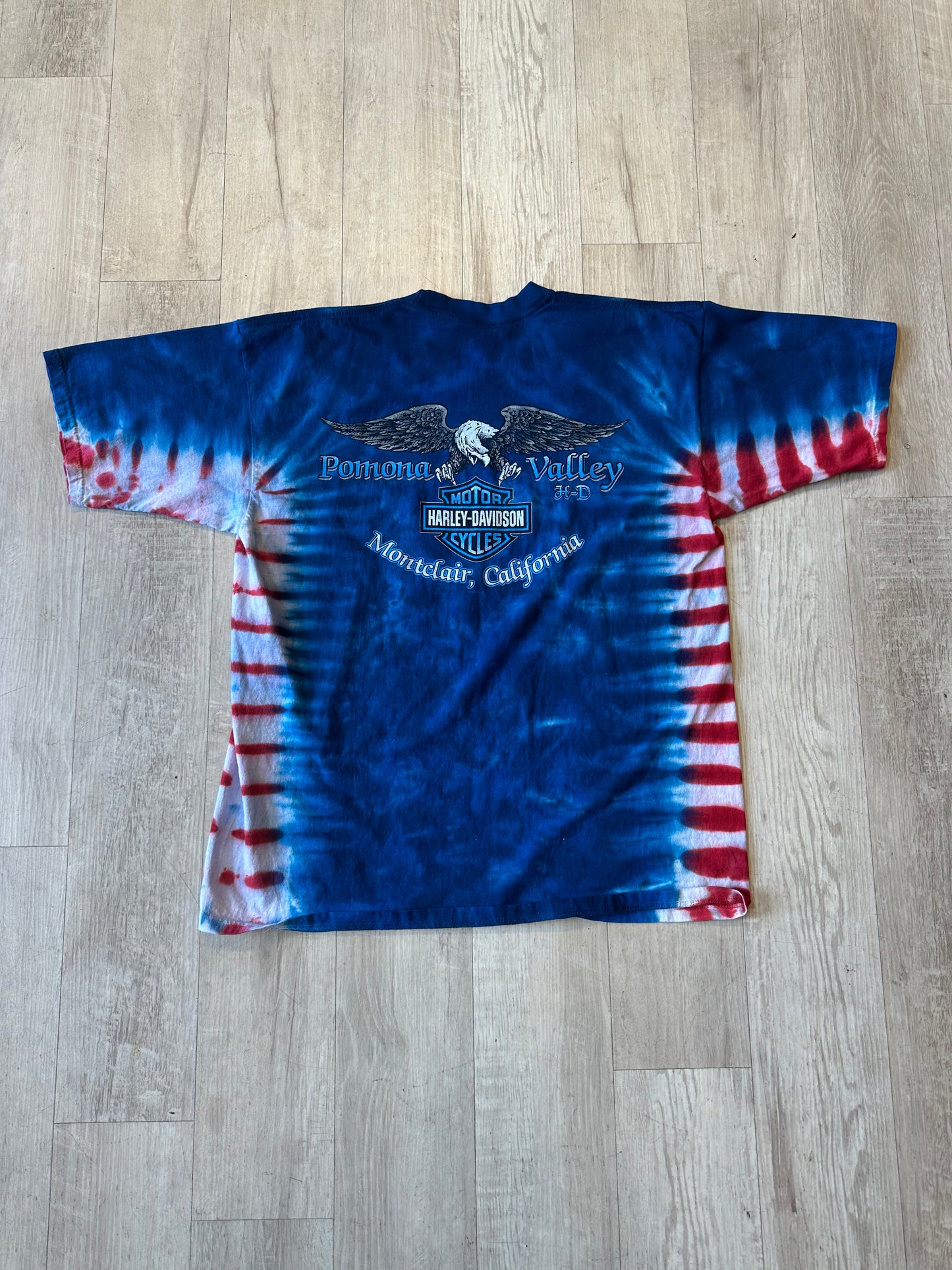Vintage Tie Dye Harley Tee (L)