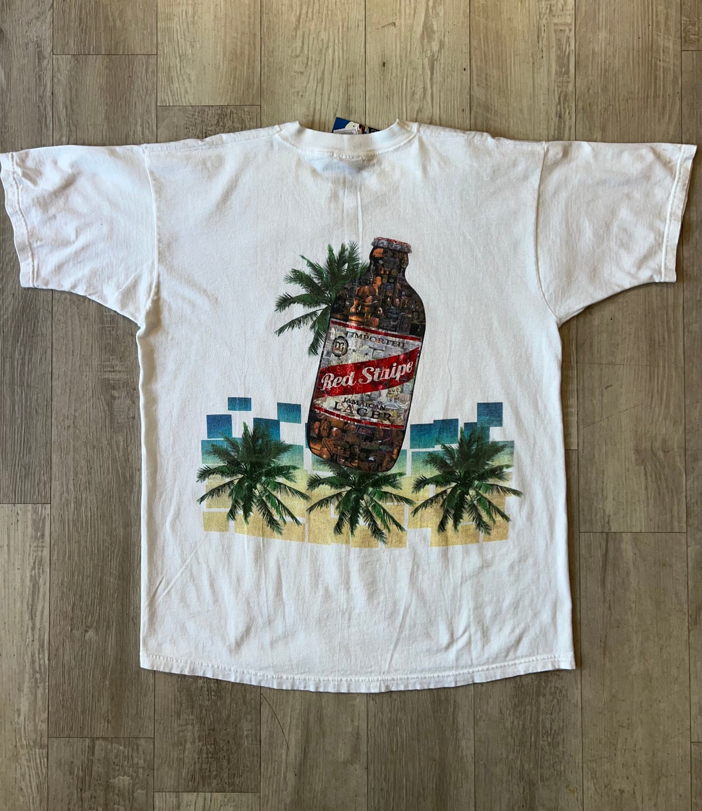 Vtg Red Stripe Tee (XL)