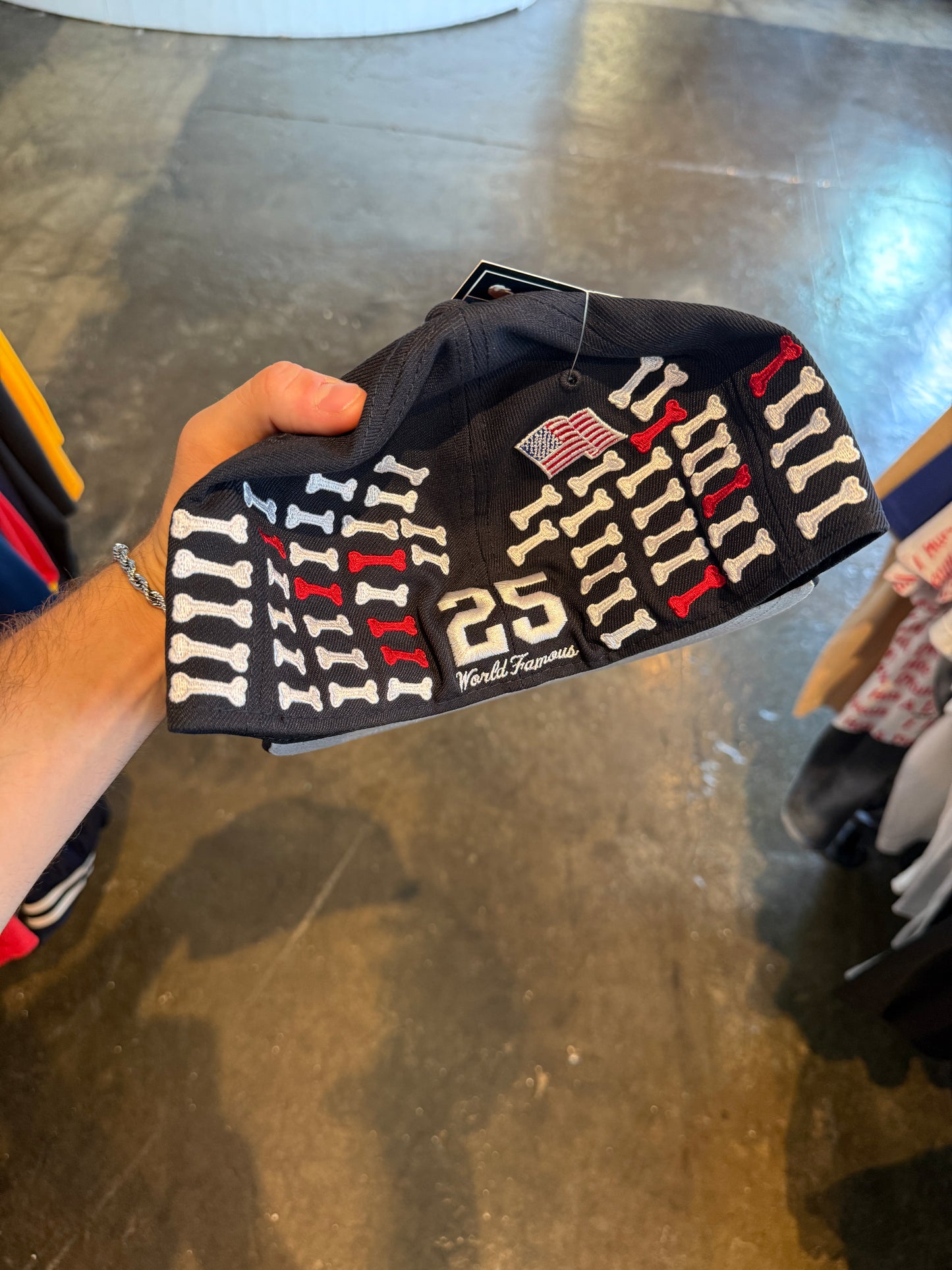 Supreme Bones Fitted Navy (7 3/4”)