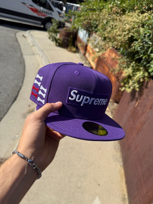 Supreme Bones Fitted Purple (7 3/4”)