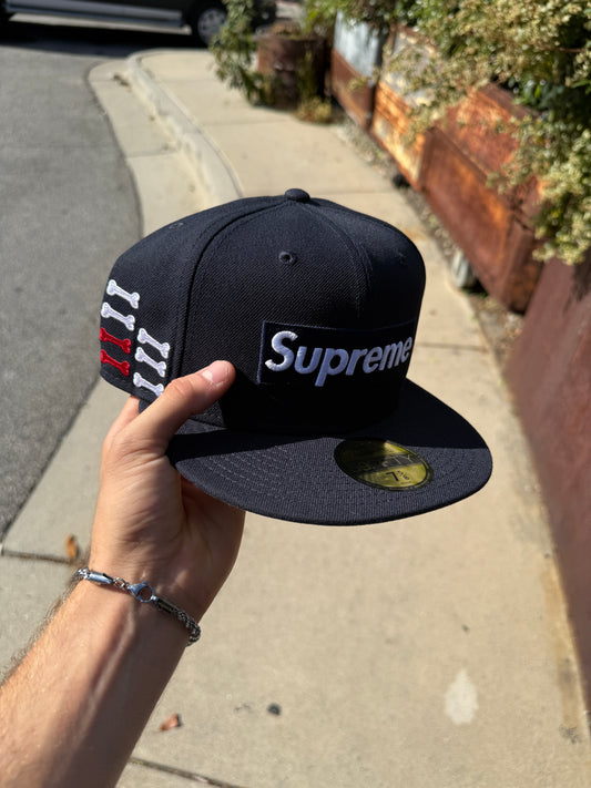 Supreme Bones Fitted Navy (7 3/4”)