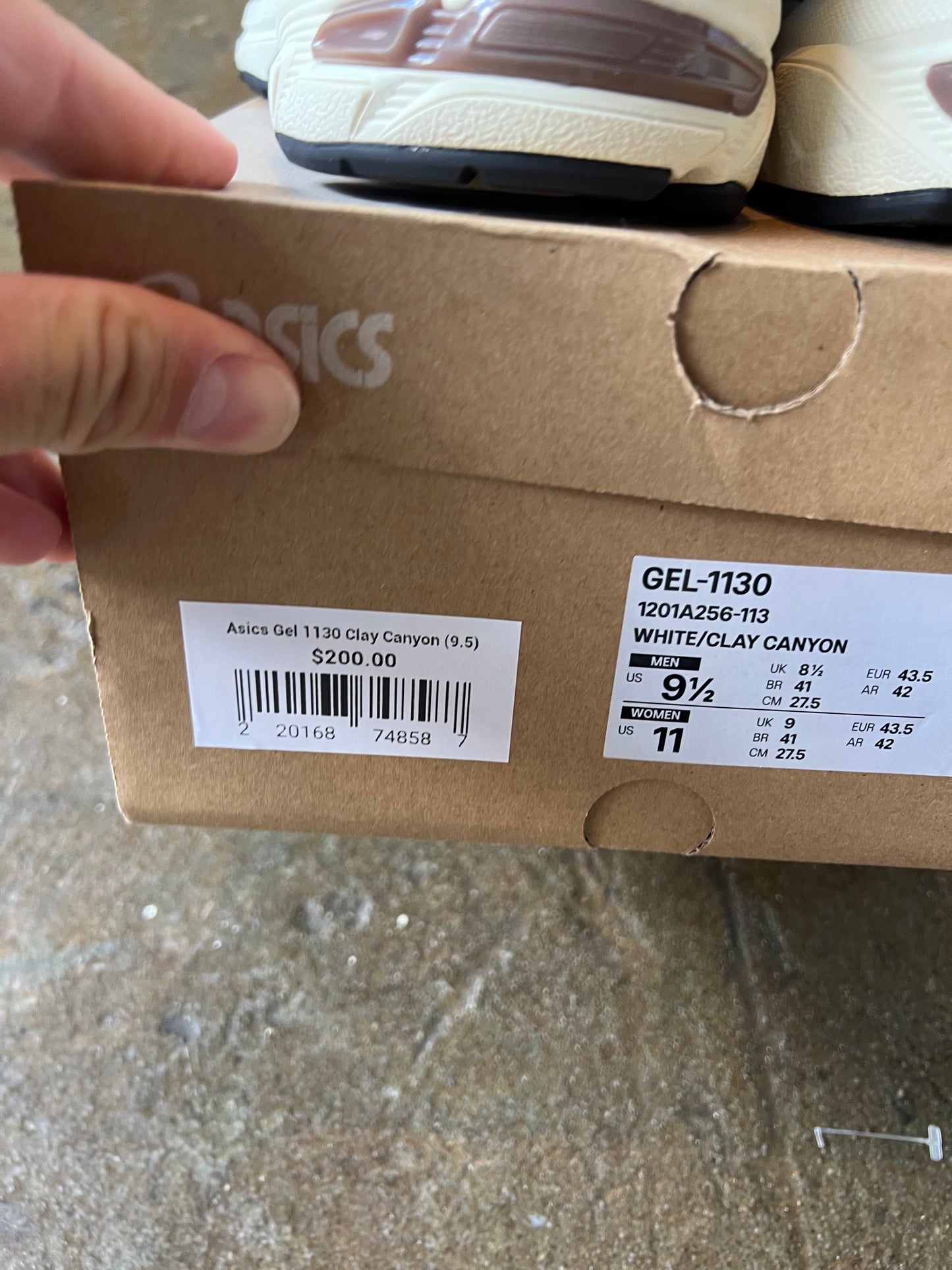 Asics Gel 1130 White Clay Canyon (9.5) New
