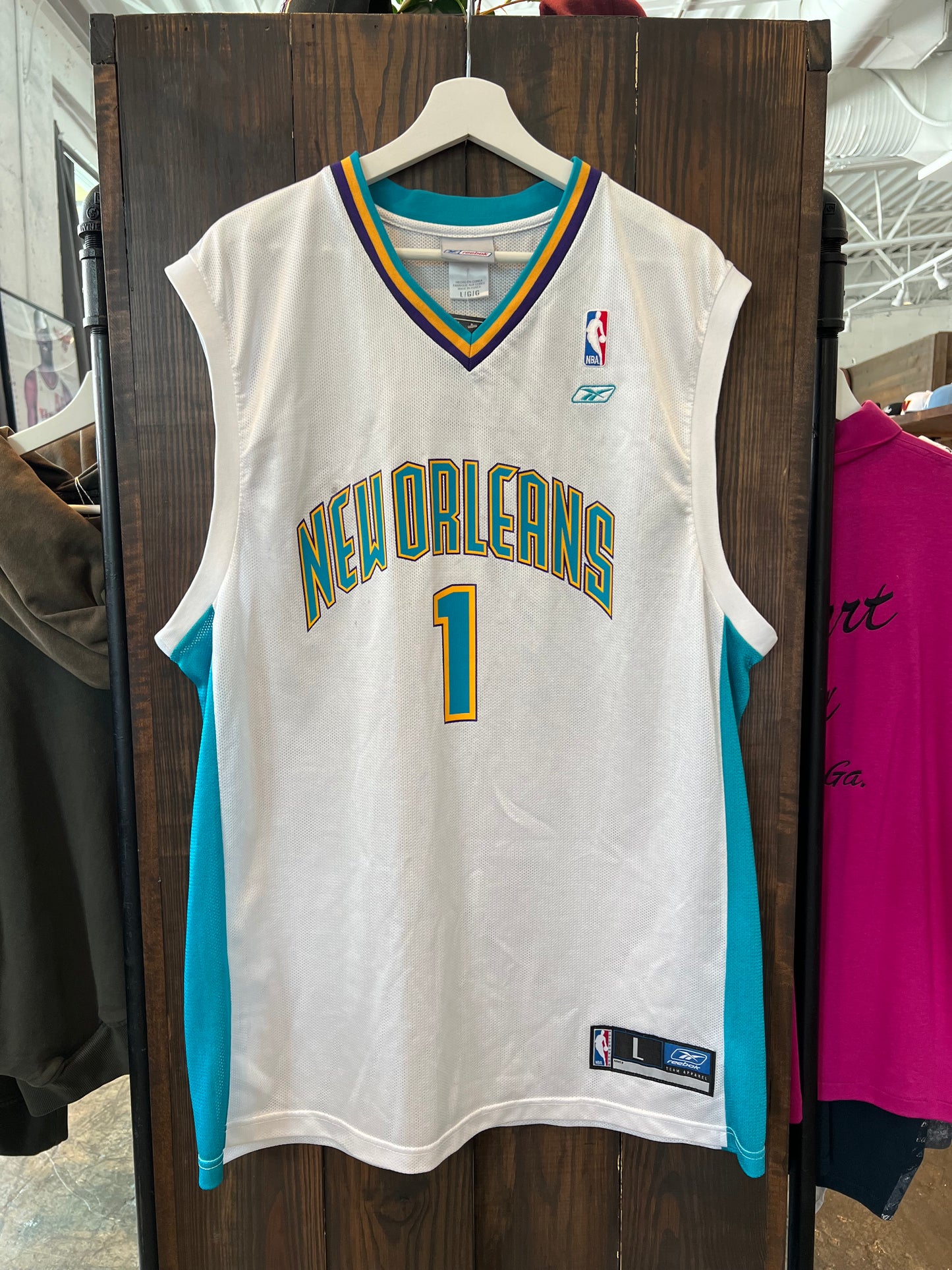 Vtg Anthony Davis Pelicans Jersey (L)