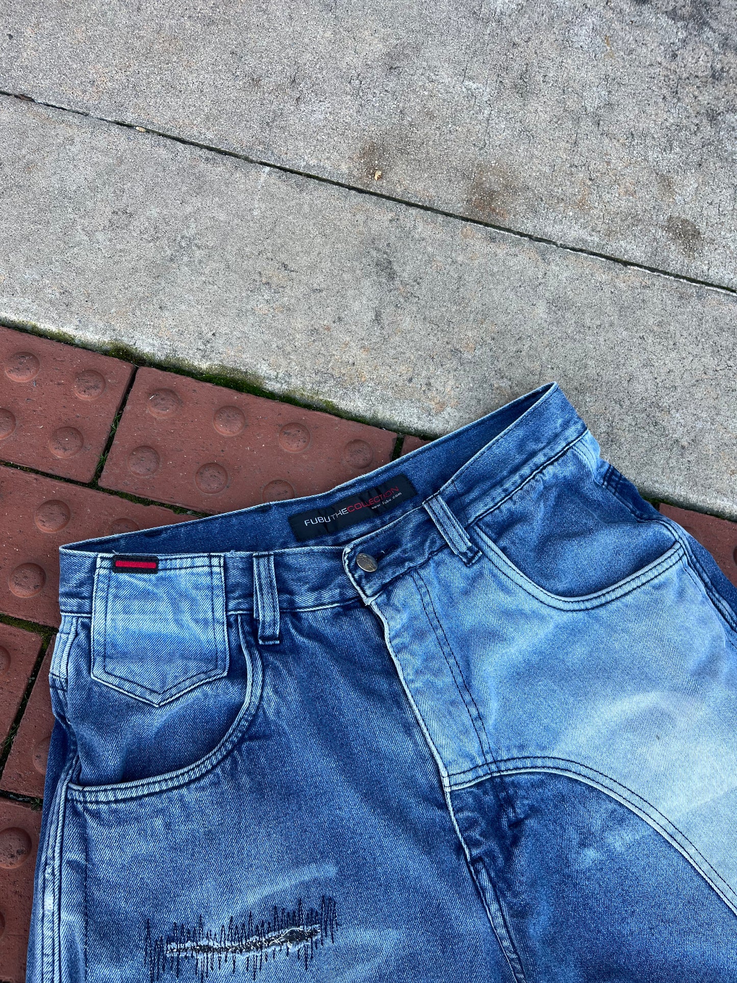Fubu Patchwork Denim Shorts (32)