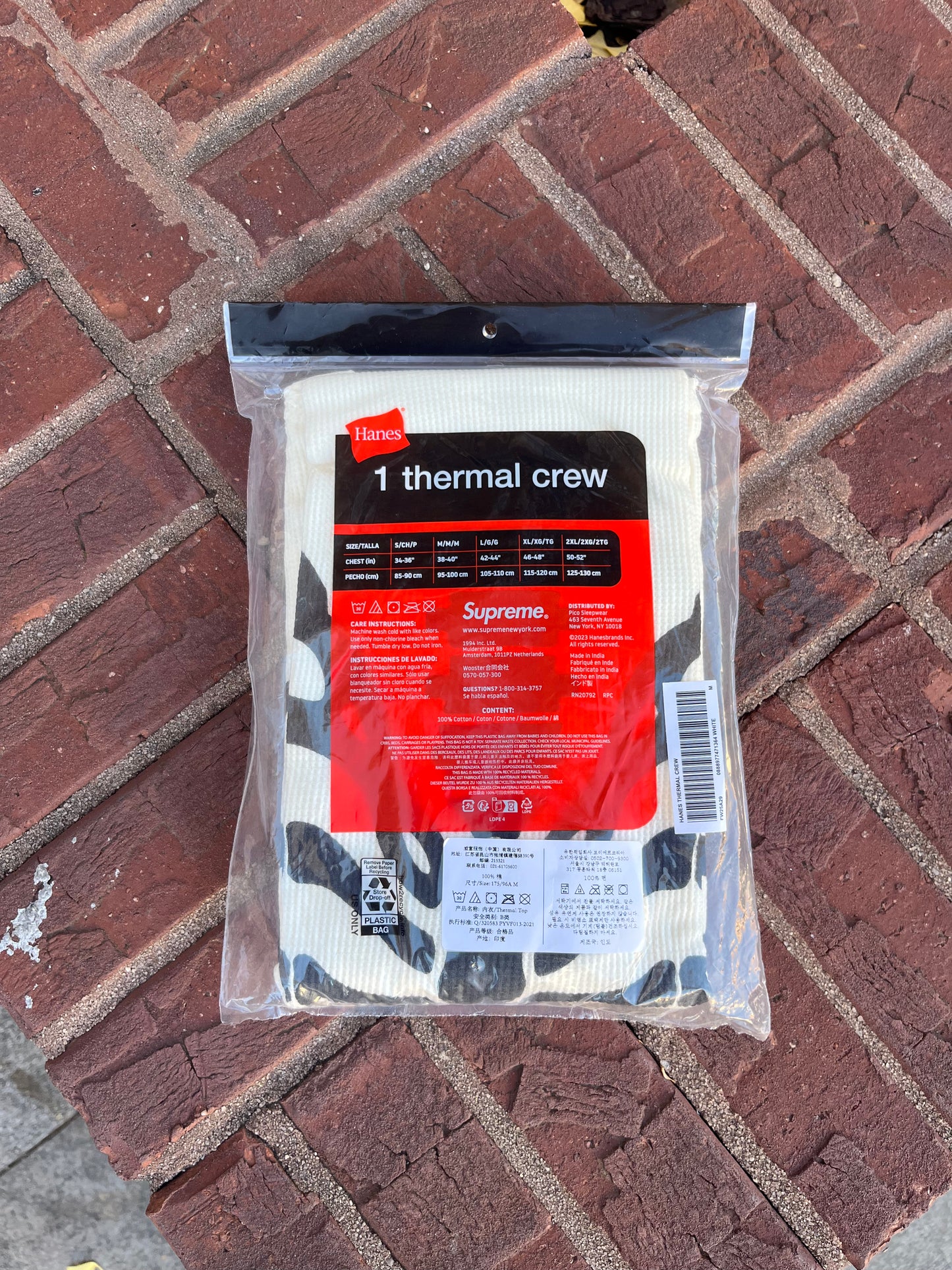 Supreme Skeleton Thermal Crew (M) Natural