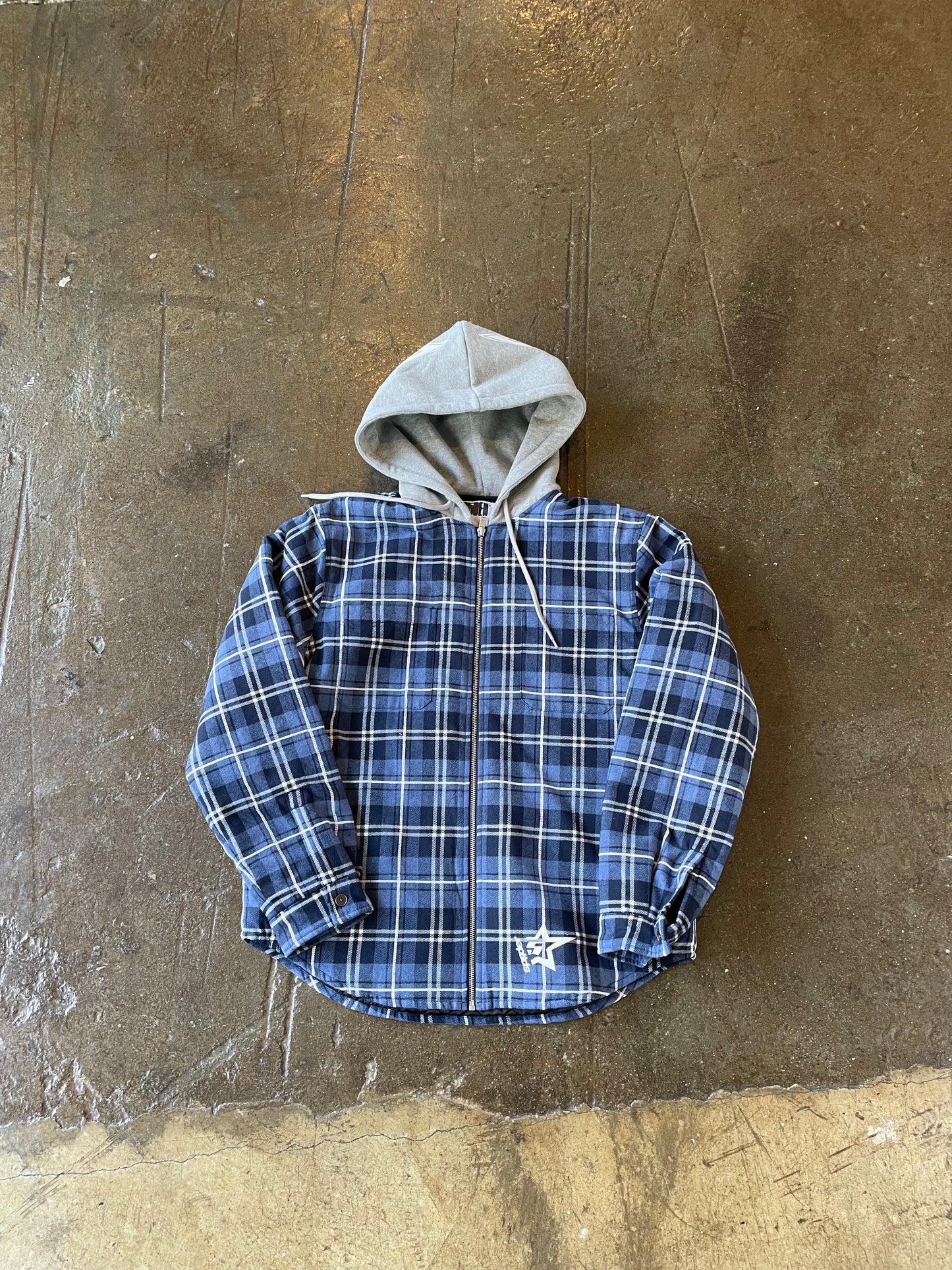 Spider hooded lined flannel (L)