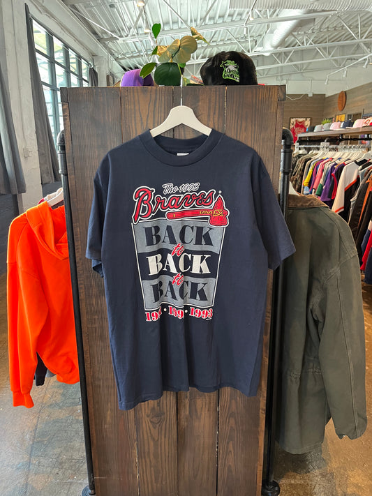 Vintage Braves 3 Peat Tee (L)