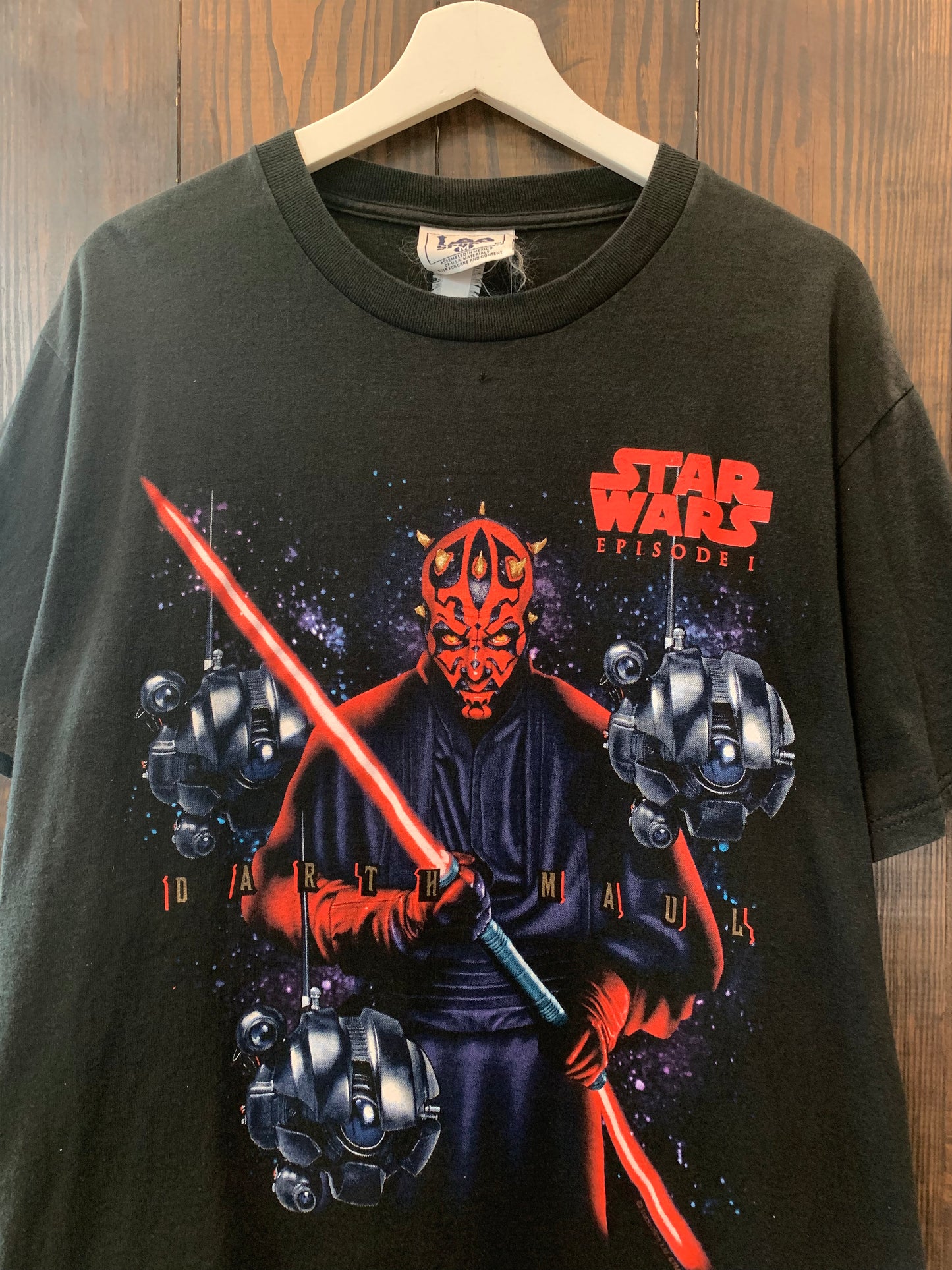 Vtg Star Wars Darth Maul Tee (M) WornMeasures
