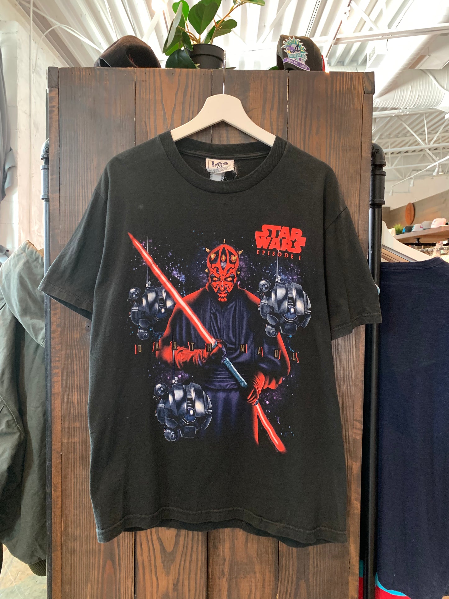 Vtg Star Wars Darth Maul Tee (M) WornMeasures