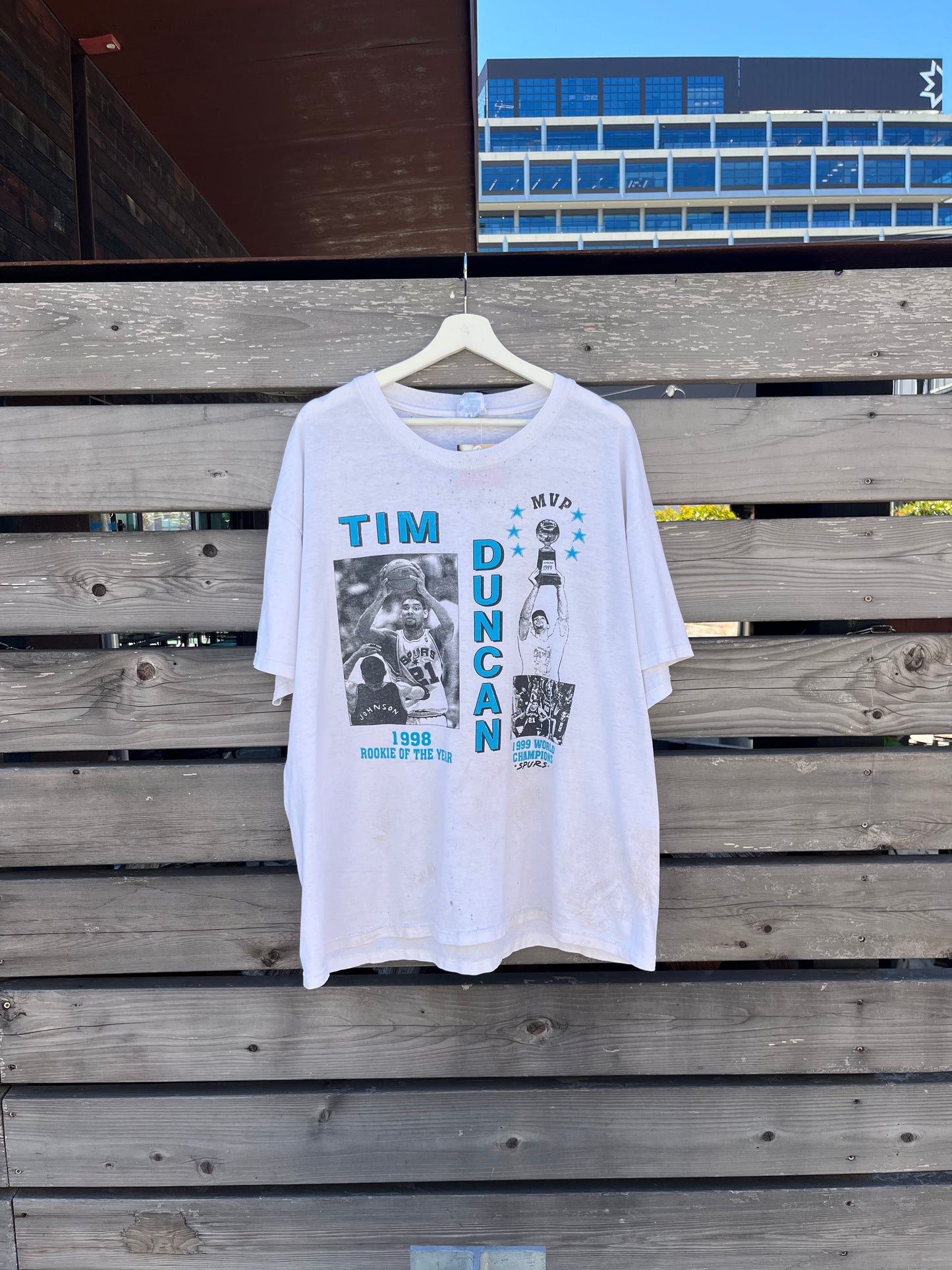 Vtg Tim Duncan San Antonio Spurs Tee (XL)