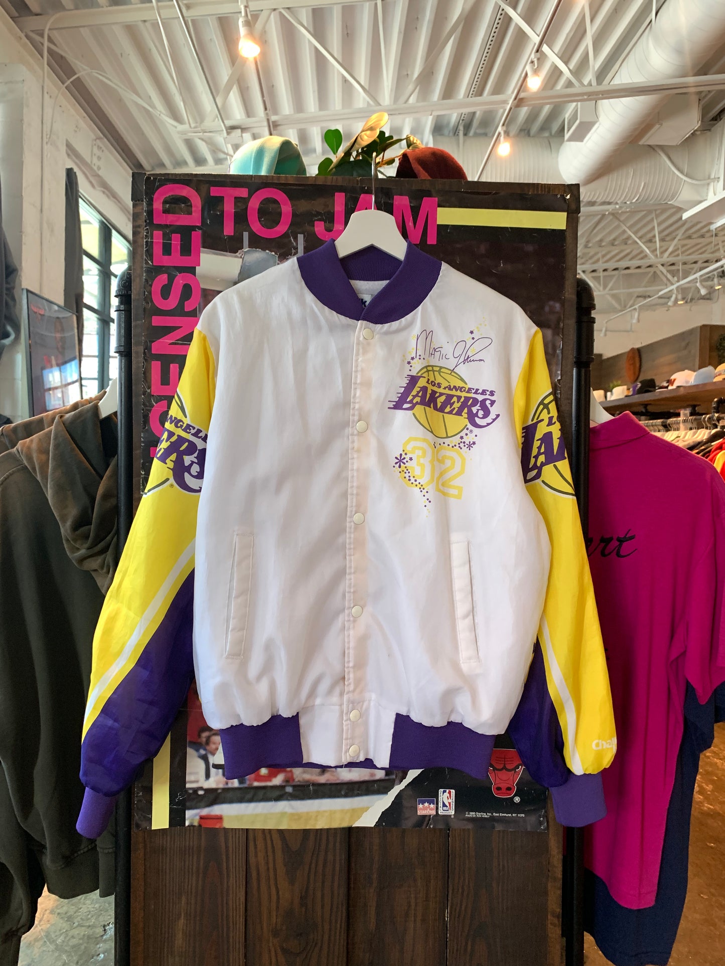 Vtg Magic Johnson Chalk Line Jacket (M)