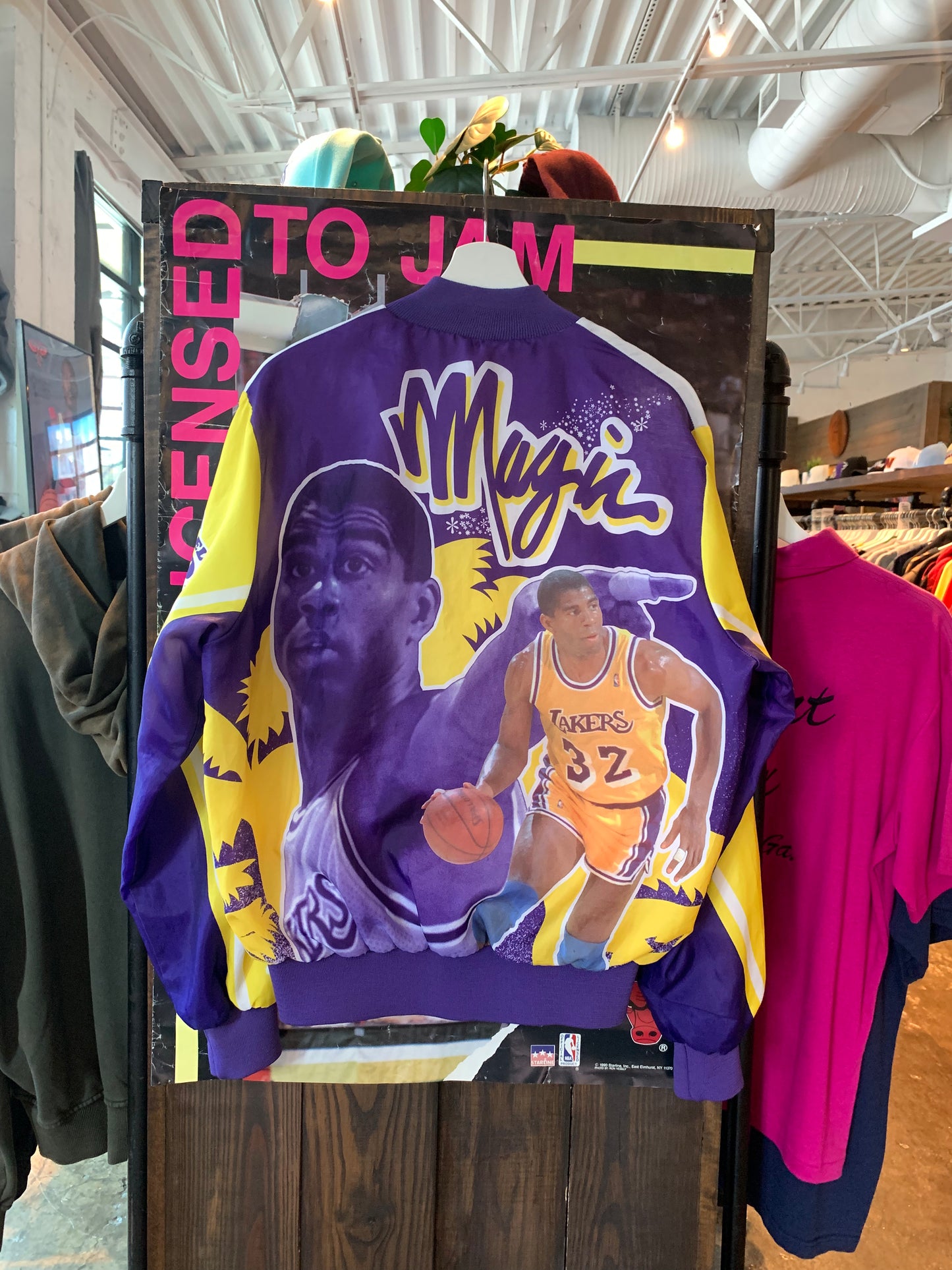 Vtg Magic Johnson Chalk Line Jacket (M)