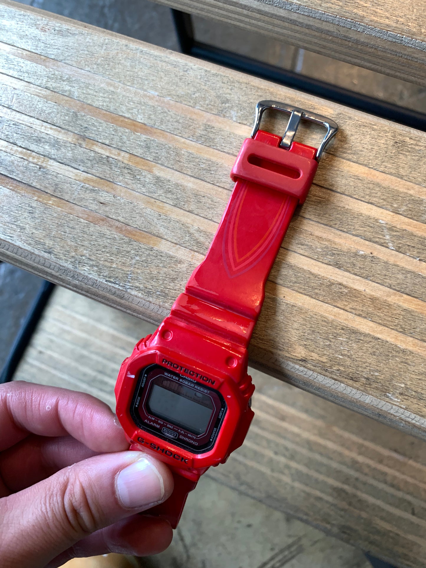 G Shock Glide Red Watch (Worn)