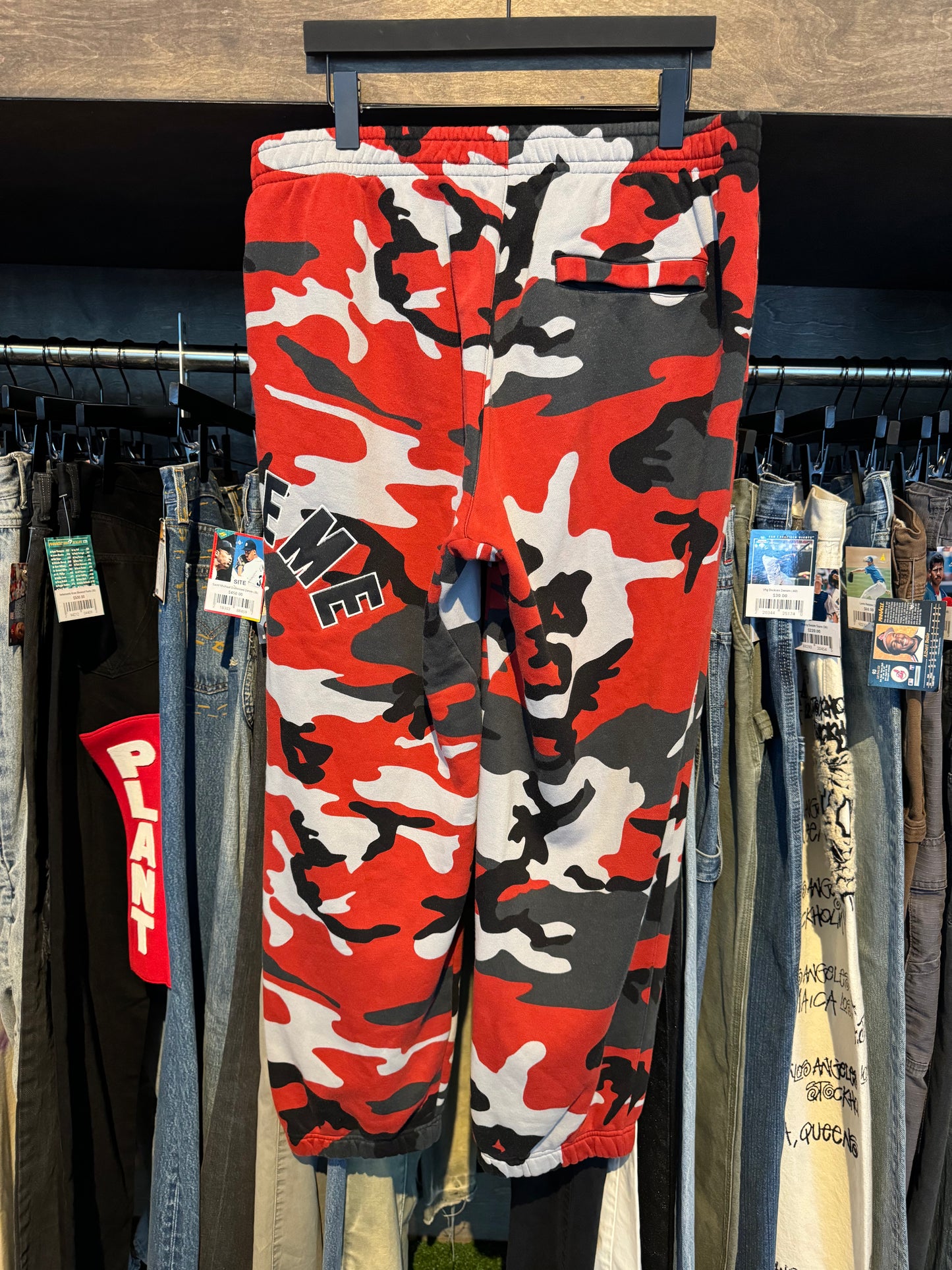 Supreme red camo sweatpants 2XL