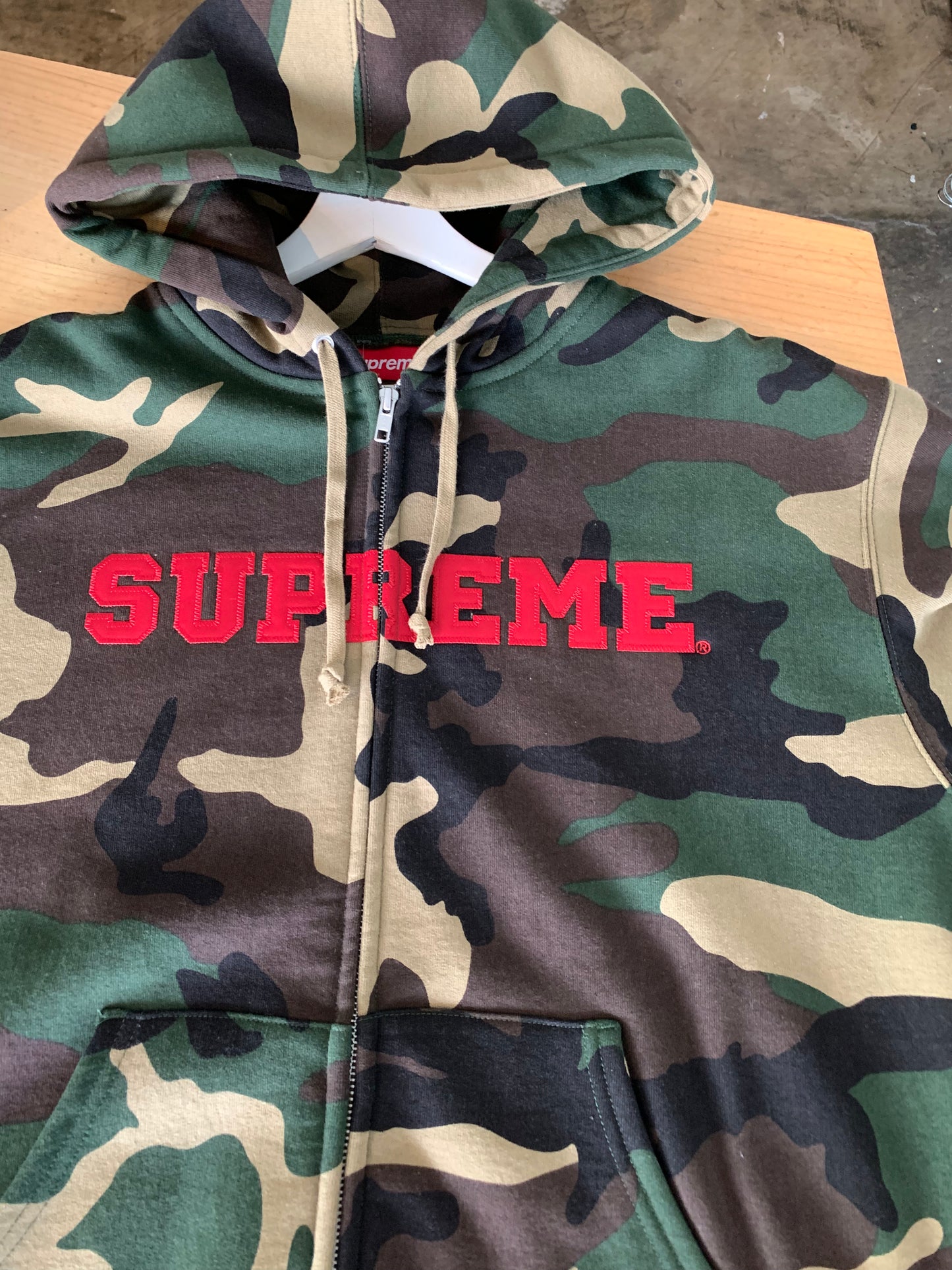 Supreme Camo Zip Hoodie (M) New
