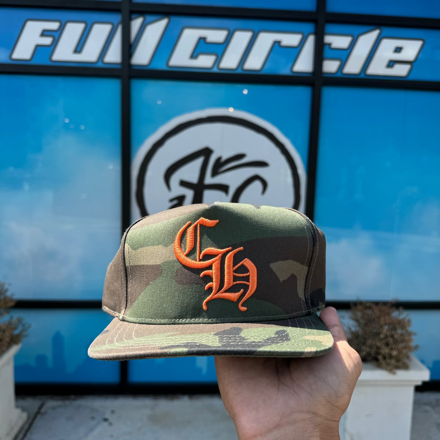 Brand New Camo Chrome Hearts 6 Panel Baseball cap