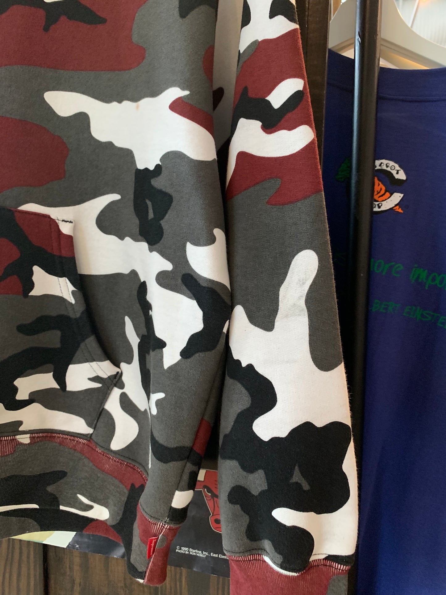 Supreme Camo Pullover Hoodie (M) Worn