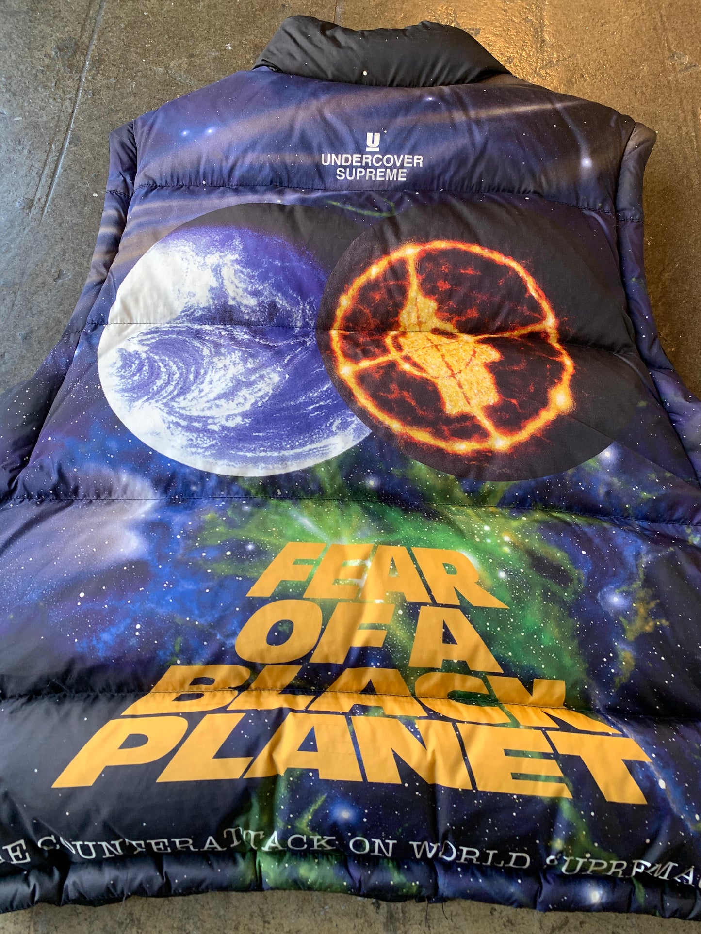 Supreme Undercover PE Puffer Vest (L) Worn