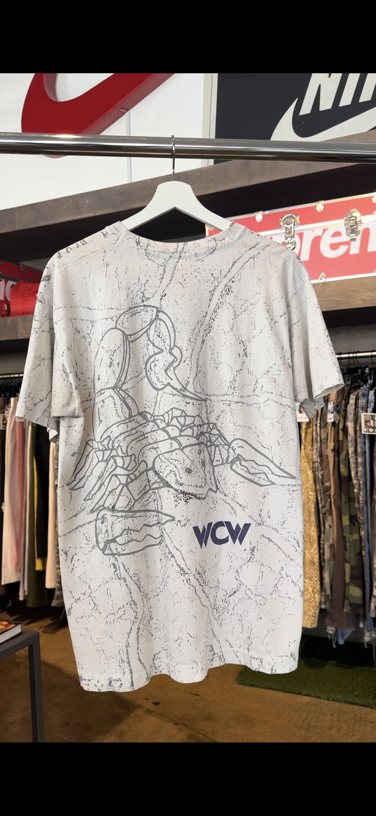 Vtg wcw sting wrestling tee L