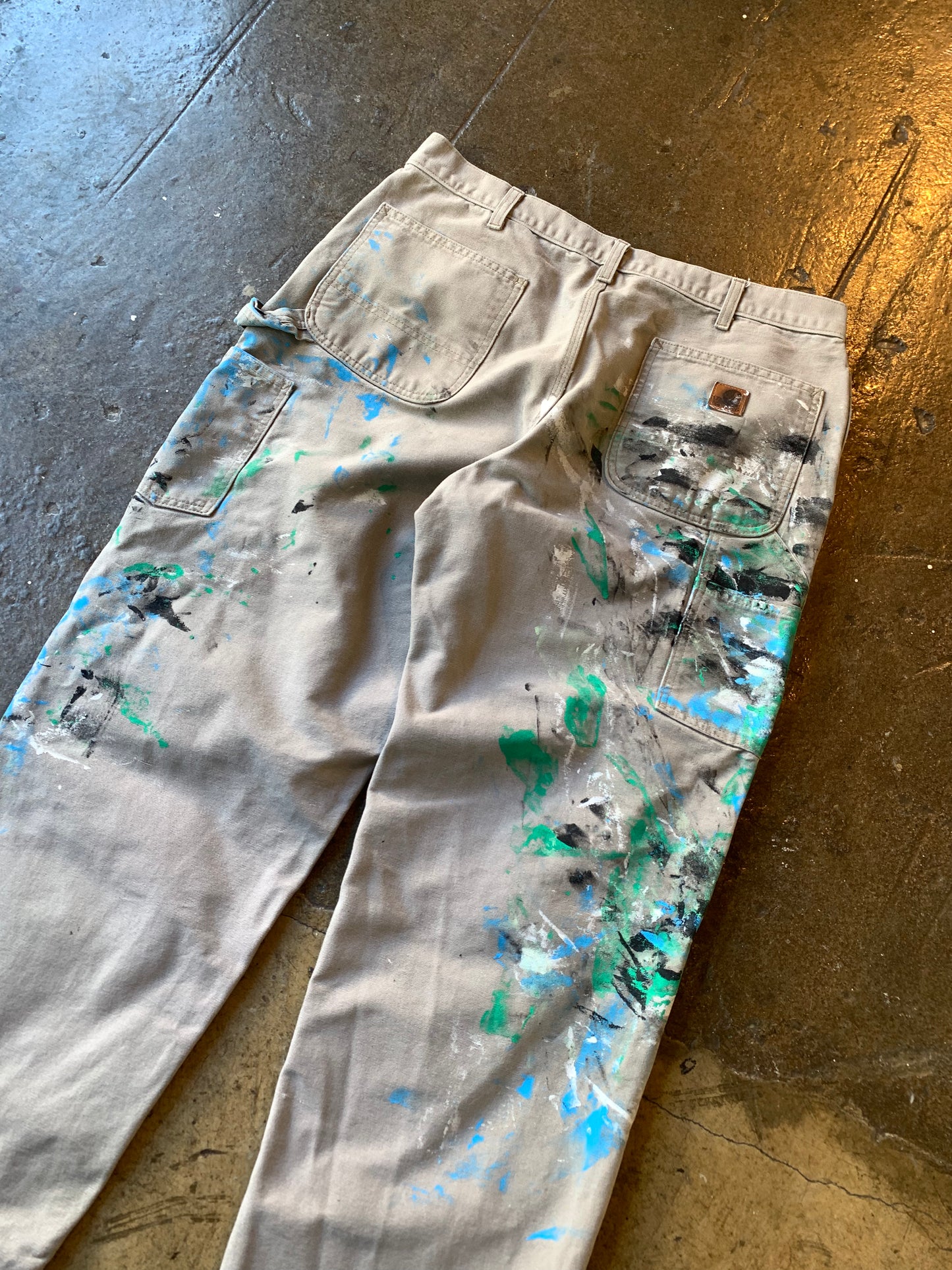 Vtg Carhartt Paint Splatter Pants (36) Worn