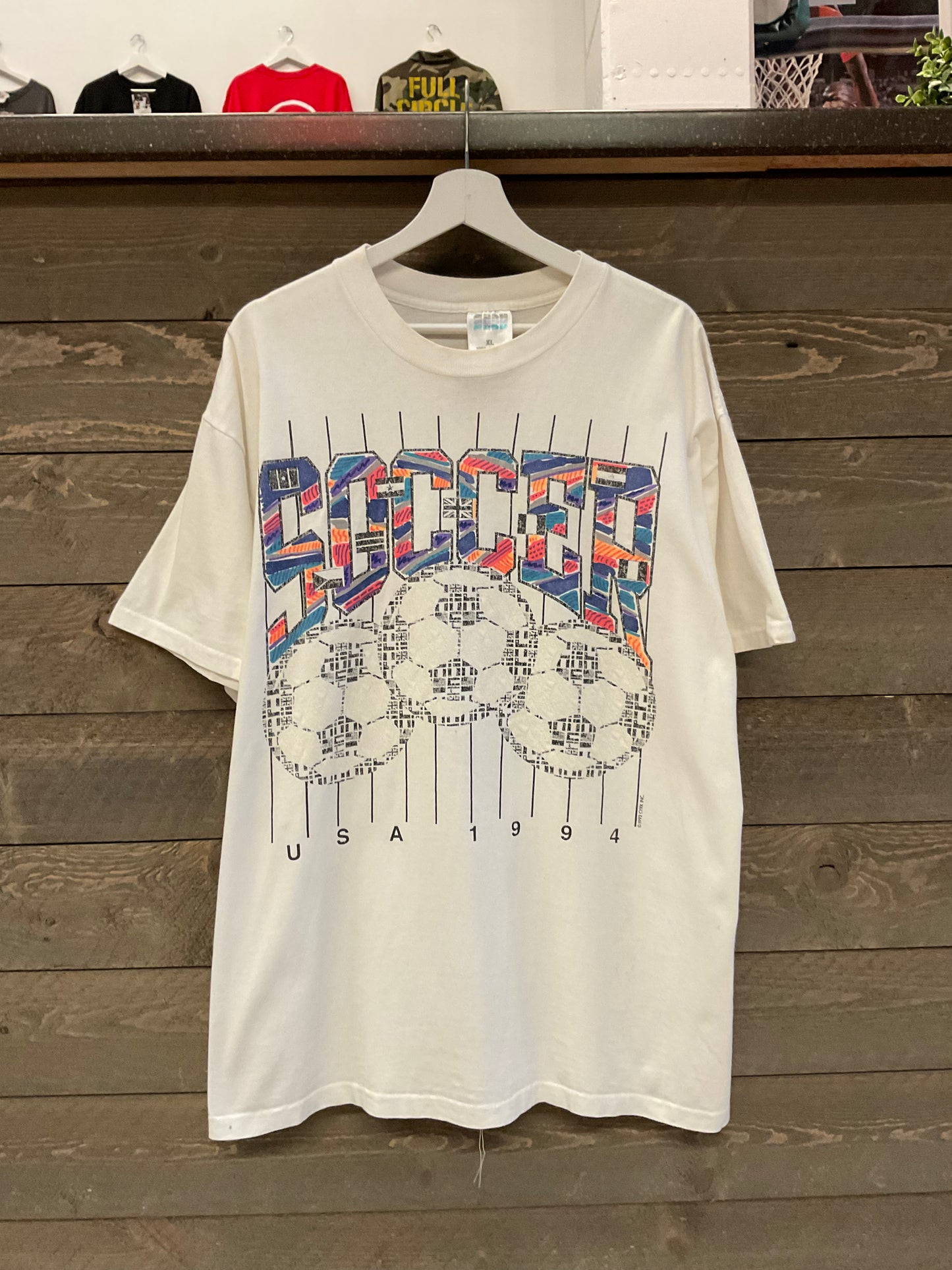 Vtg USA Soccer Tee (XL) Worn