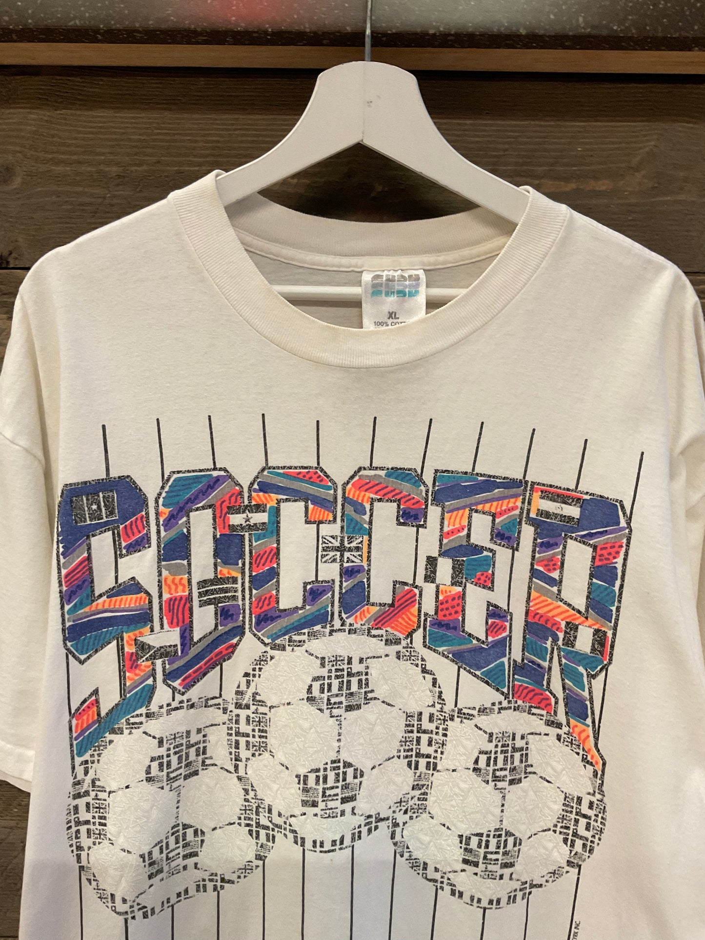 Vtg USA Soccer Tee (XL) Worn