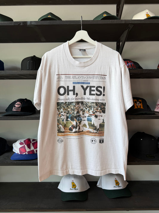 Vintage Braves Newspaper Tee (XL)