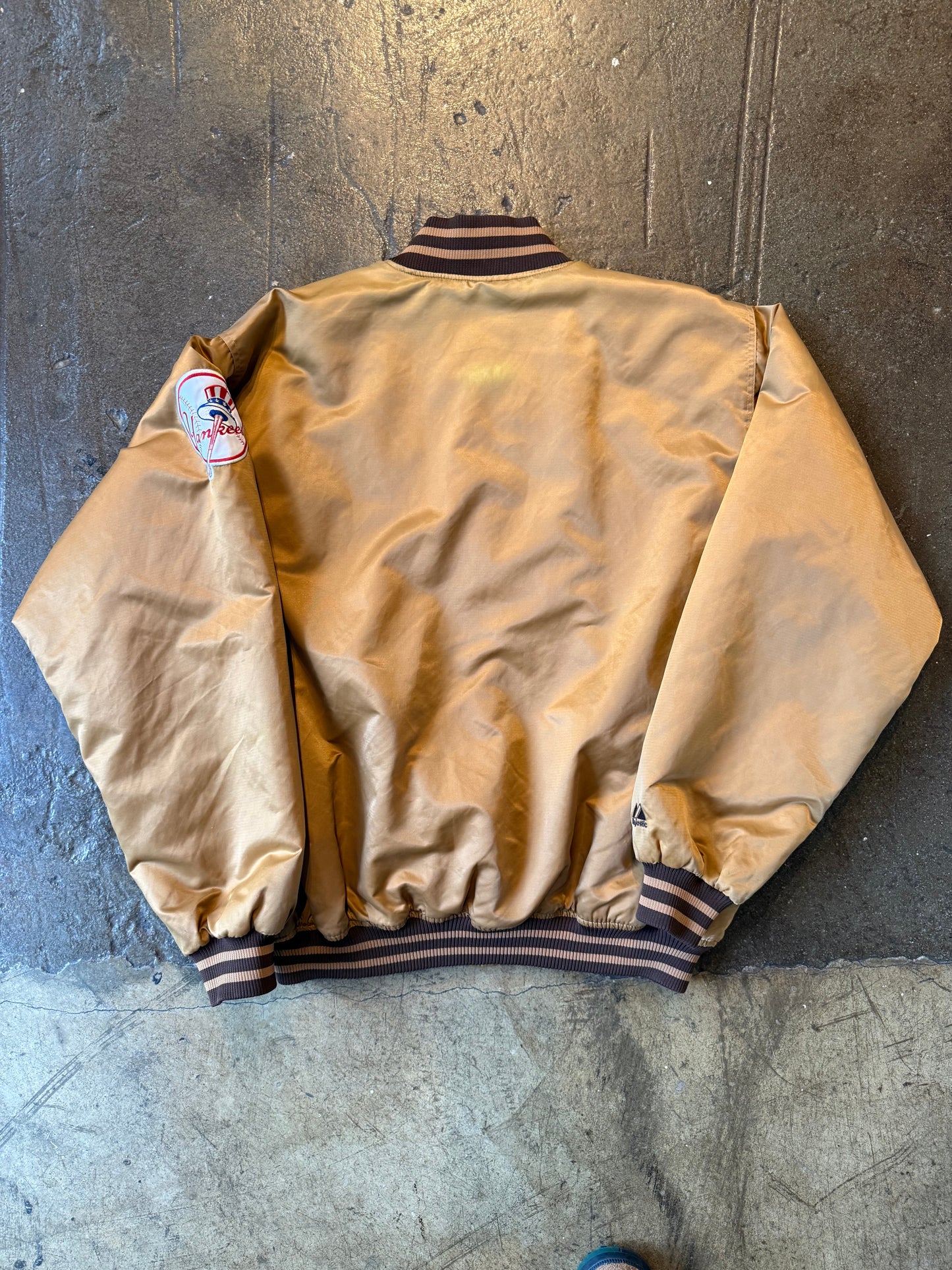 Vtg Yankees Majestic Satin Bomber (XXL)