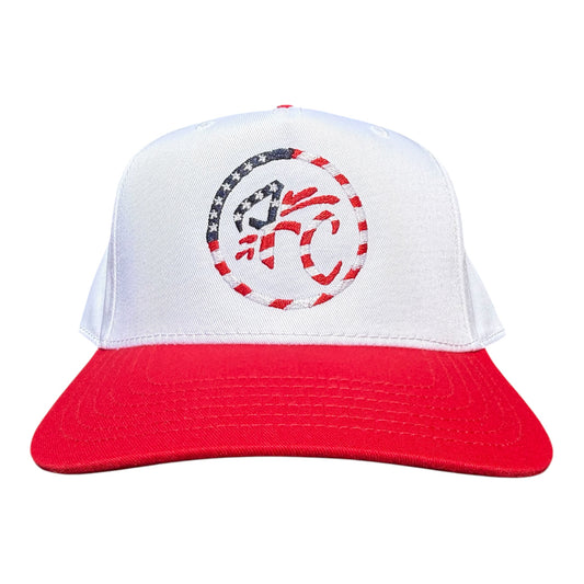 FC USA Snapback (White/Red)