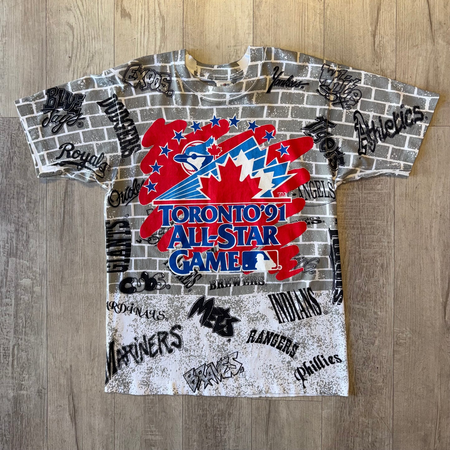 Vtg Toronto Blue Jays AOP Tee (L)