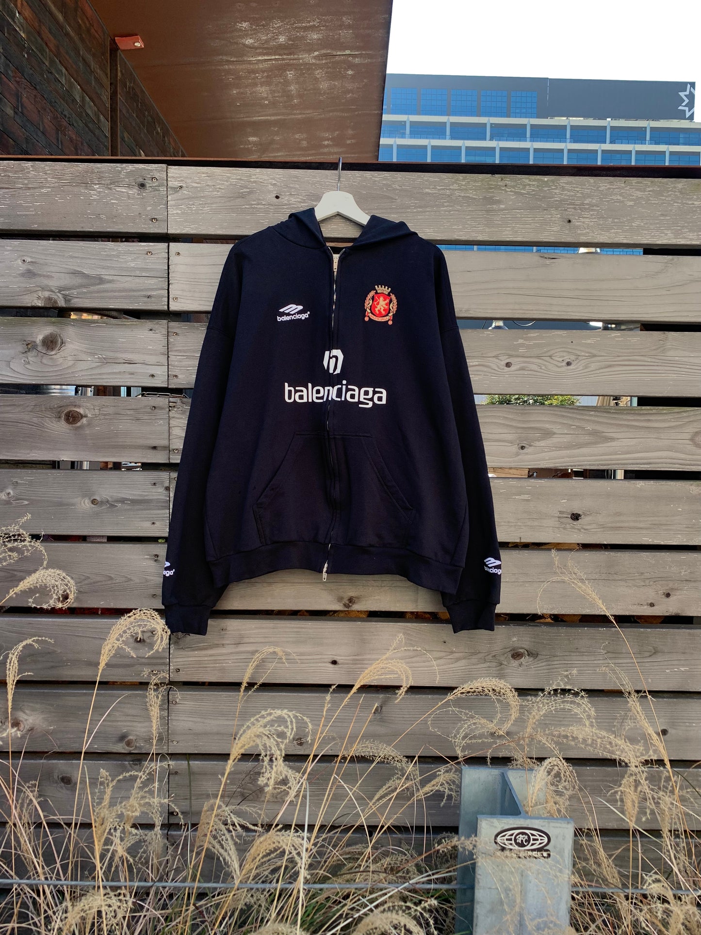 Balenciaga Paris Soccer Zip Hoodie (L)