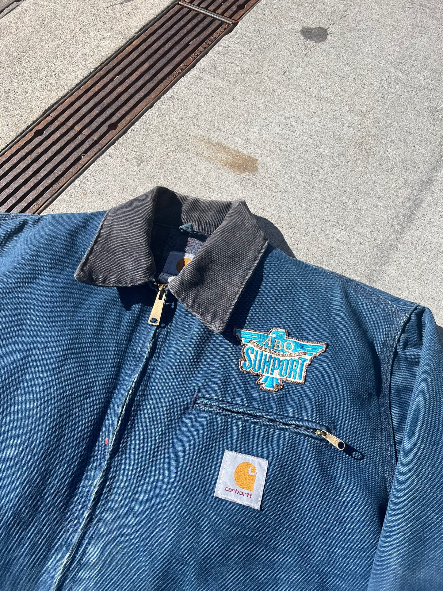 Vintage Carhartt Detroit Jacket Rare Blue (L)