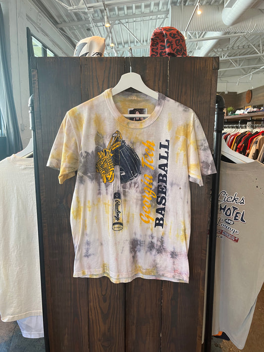 Vintage Georgia Tech Baseball Tie Dye Tee (M)
