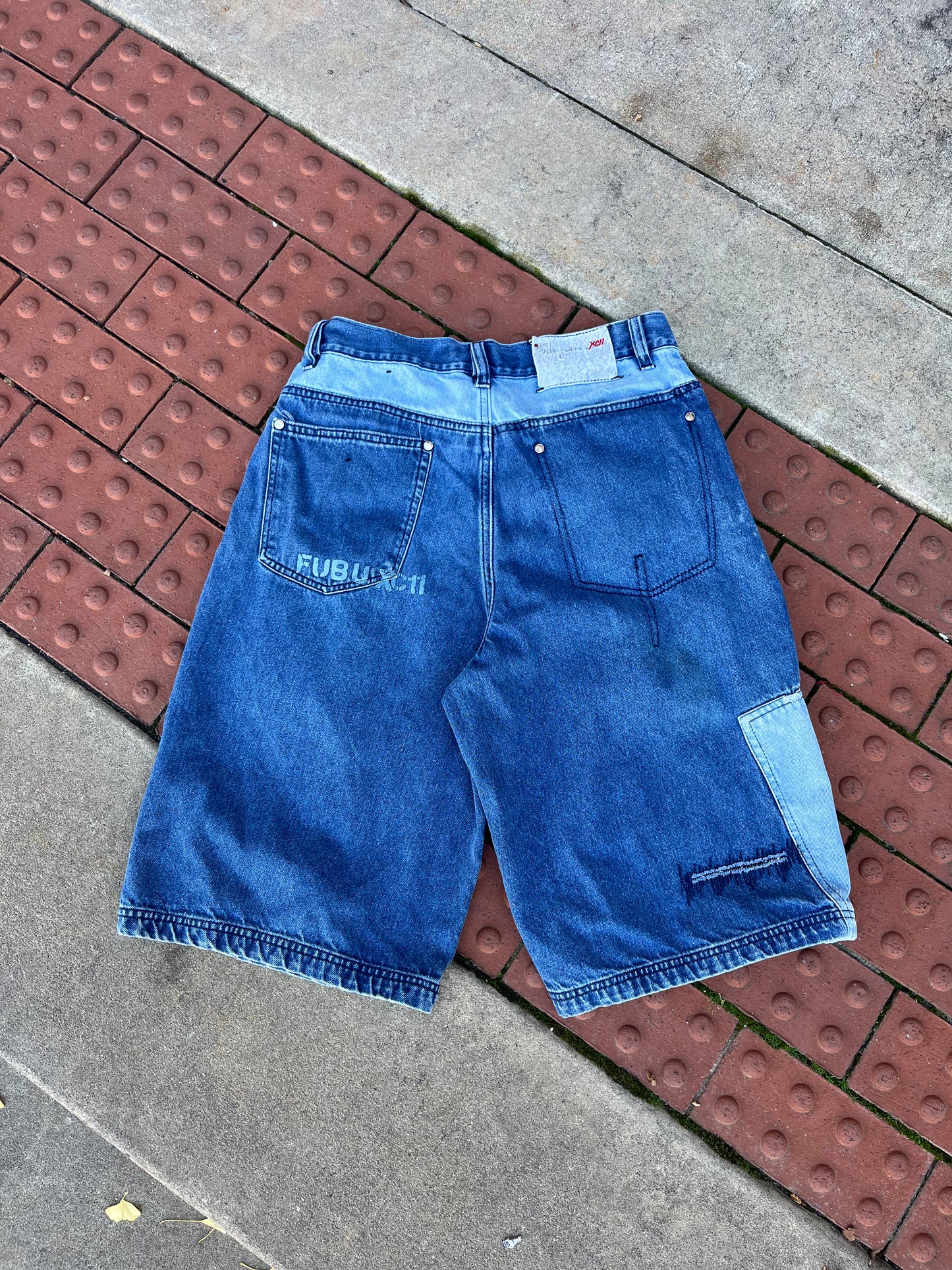 Fubu Patchwork Denim Shorts (32)