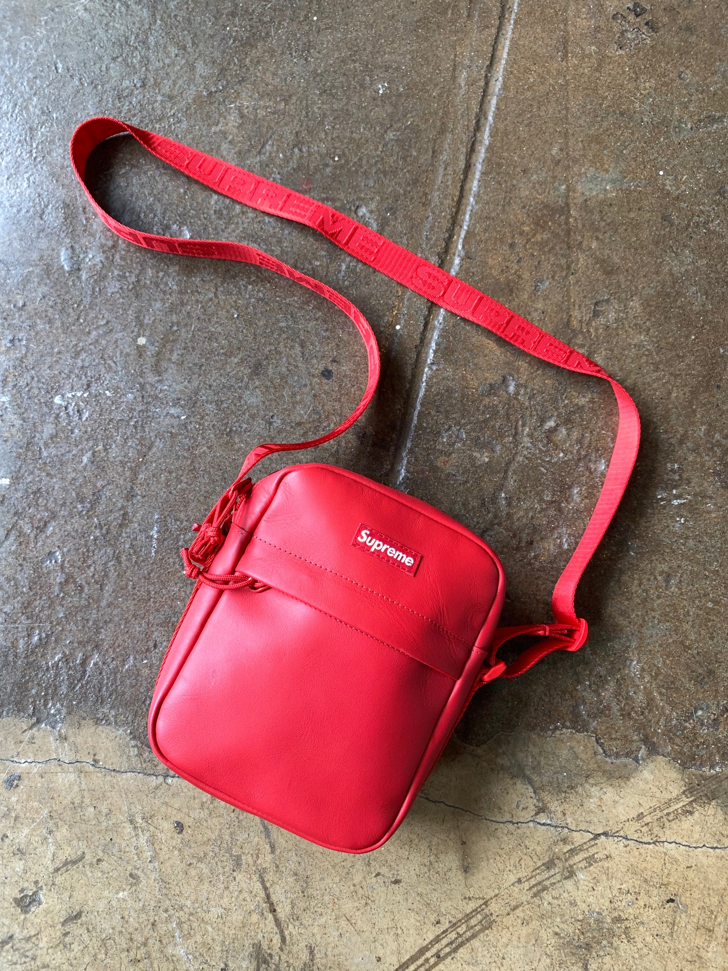 Supreme Leather Crossbody Bag