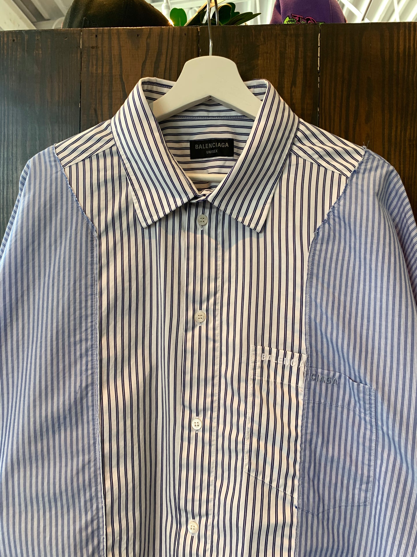 Balenciaga Striped Button Down (L) New