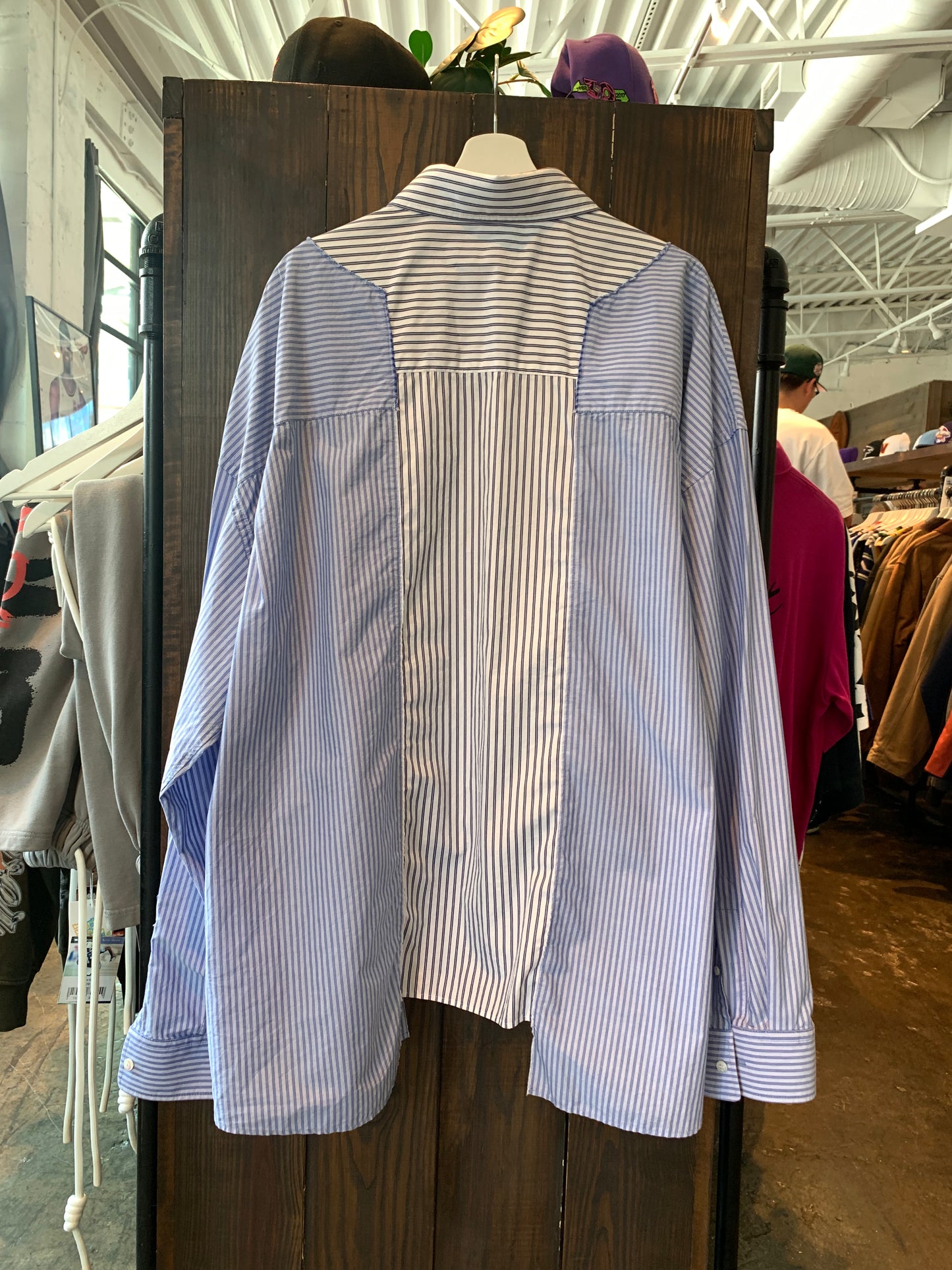 Balenciaga Striped Button Down (L) New