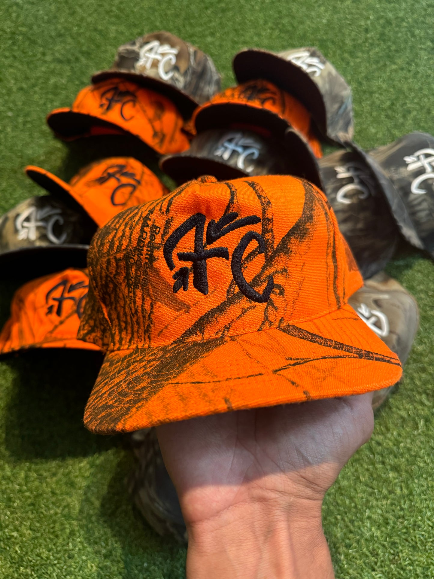 FC camo snapback orange