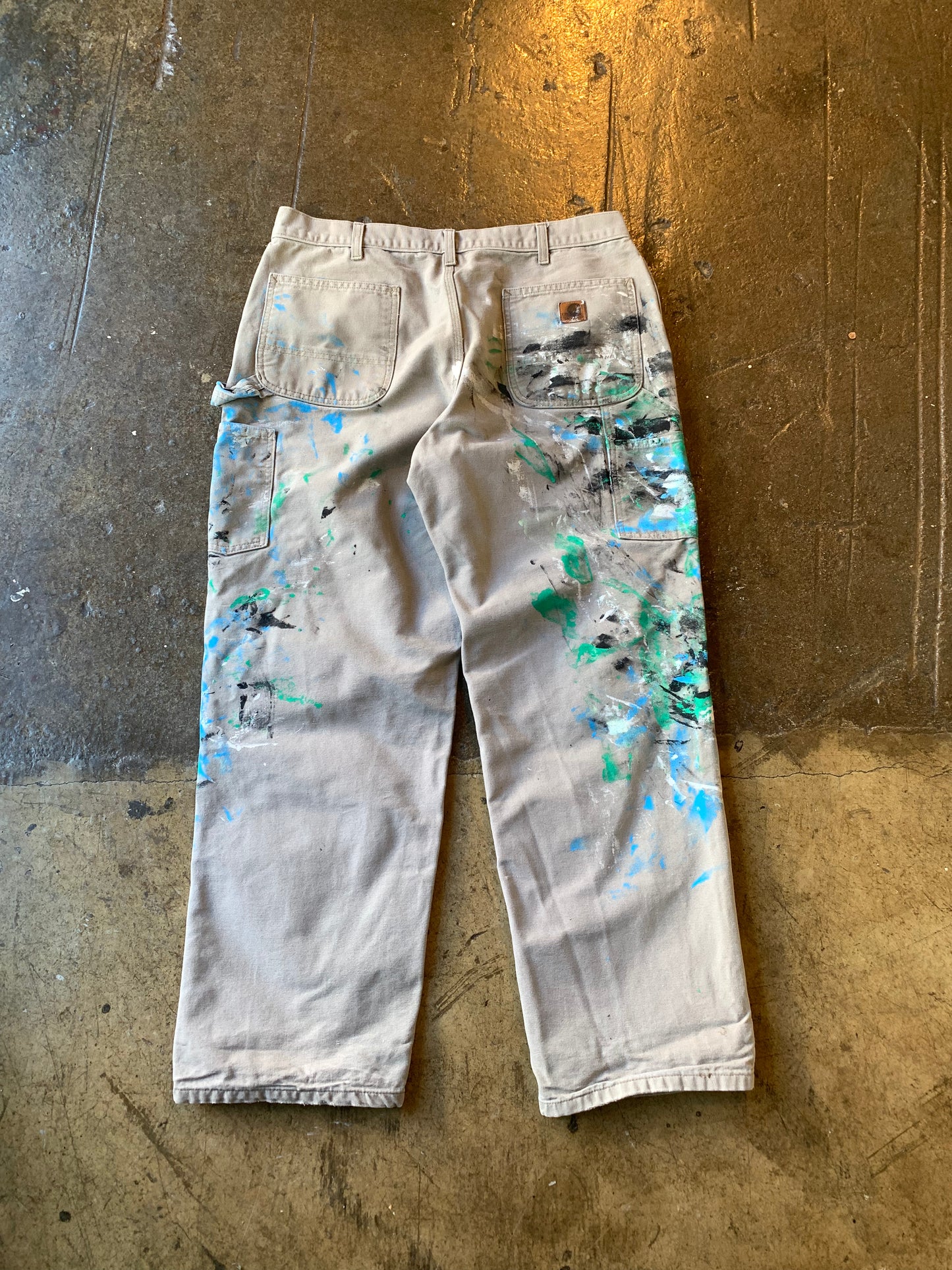 Vtg Carhartt Paint Splatter Pants (36) Worn