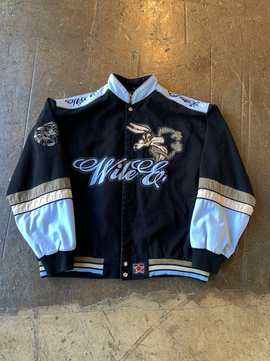 Vtg Wile E Coyote Racing Jacket (XXL) Worn