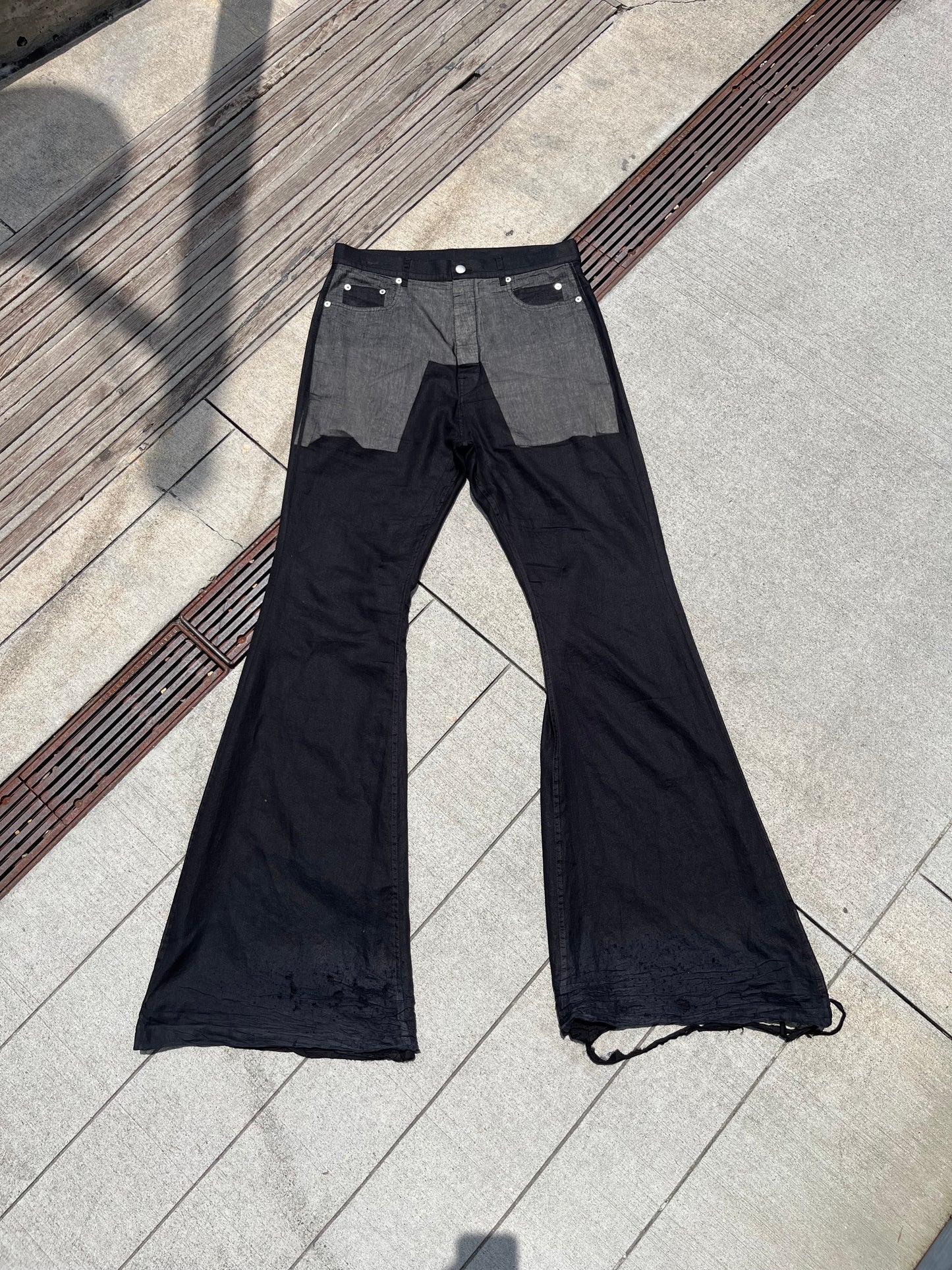 Rick Owens Bolan Flared Bootcut Pants (32)