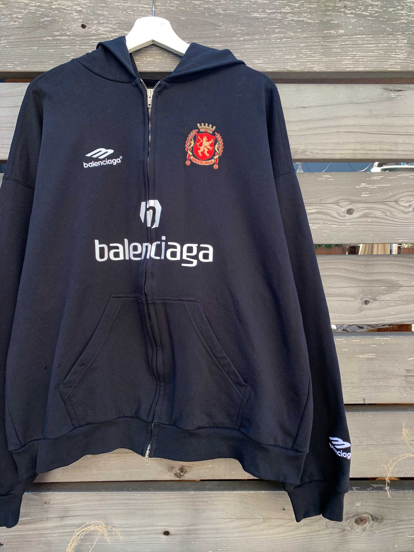 Balenciaga Paris Soccer Zip Hoodie (L)