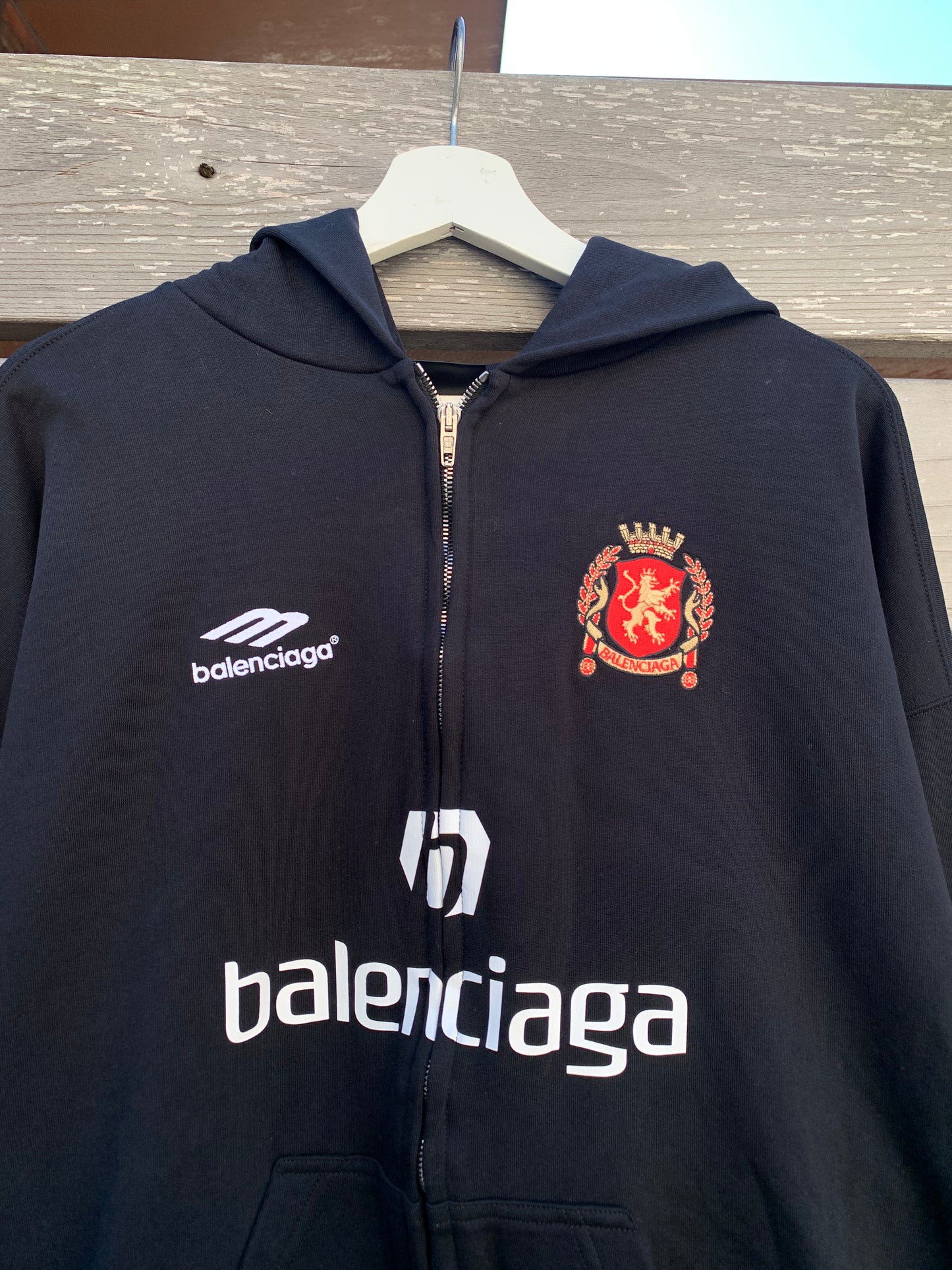Balenciaga Paris Soccer Zip Hoodie (L)