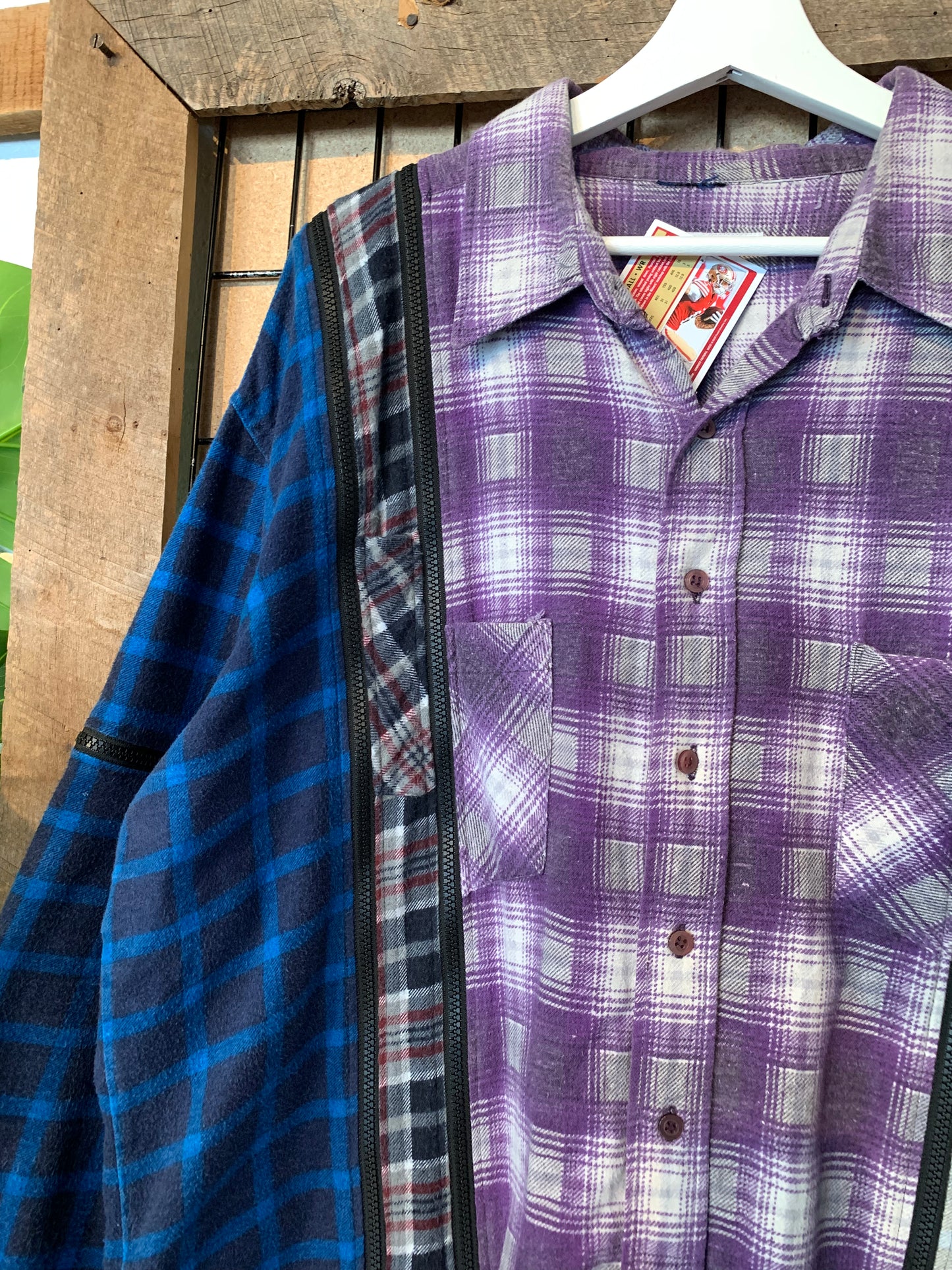 Needles Rebuild Zipper Flannel (XL) Worn