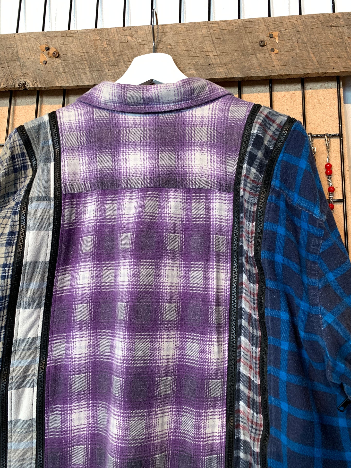 Needles Rebuild Zipper Flannel (XL) Worn