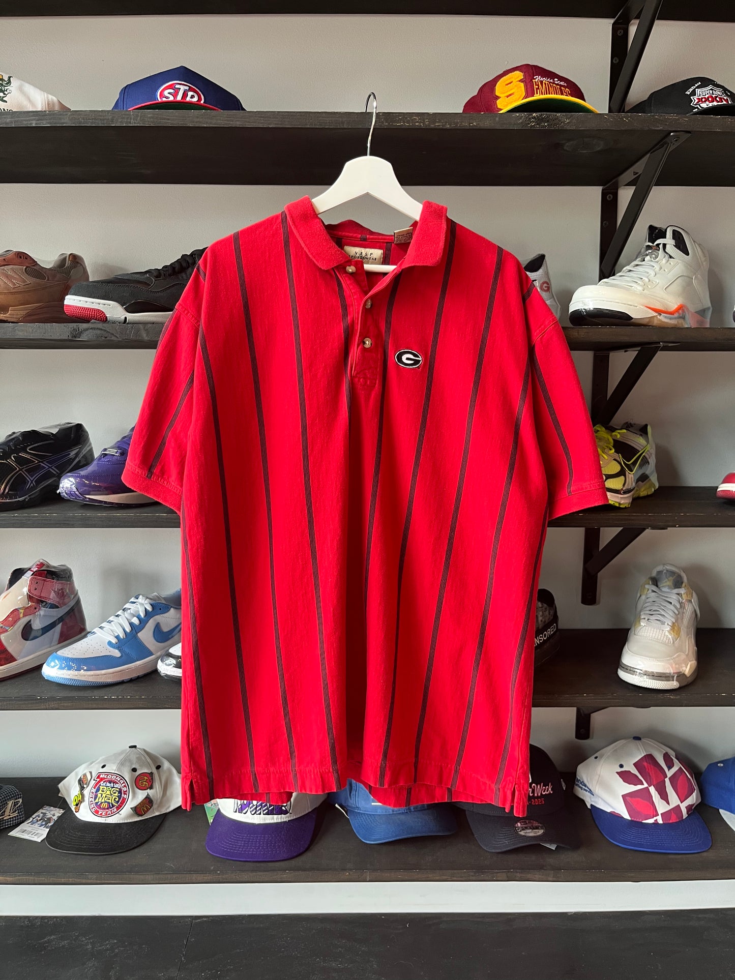 Vintage UGA Striped Polo (XXL)