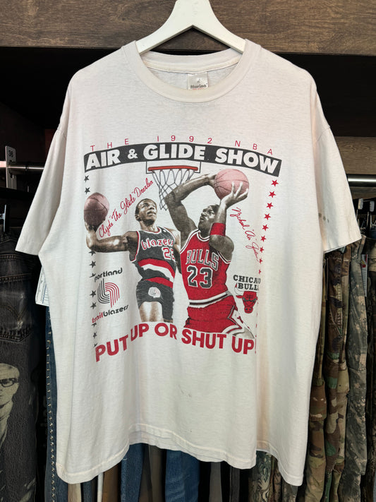 Vtg 92 Blazers vs Bulls Tee XL