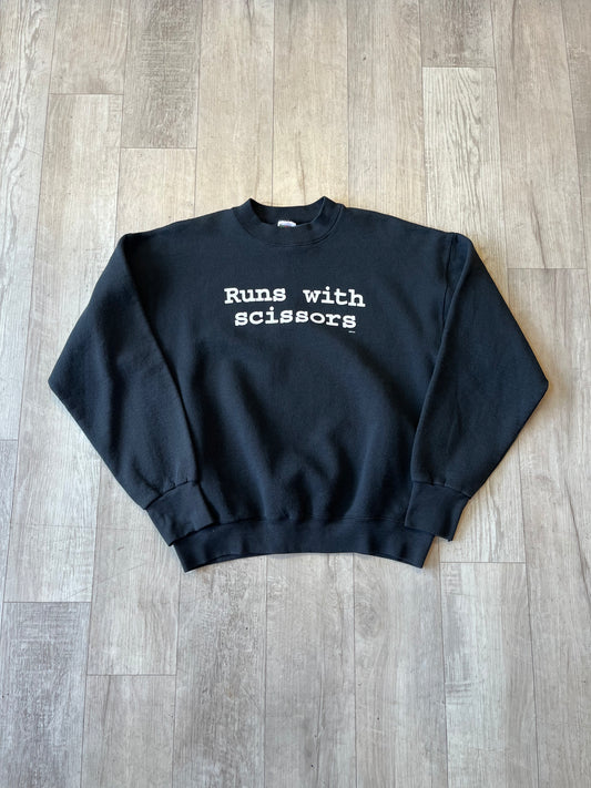 Vintage Runs With Scissors Crewneck (L)