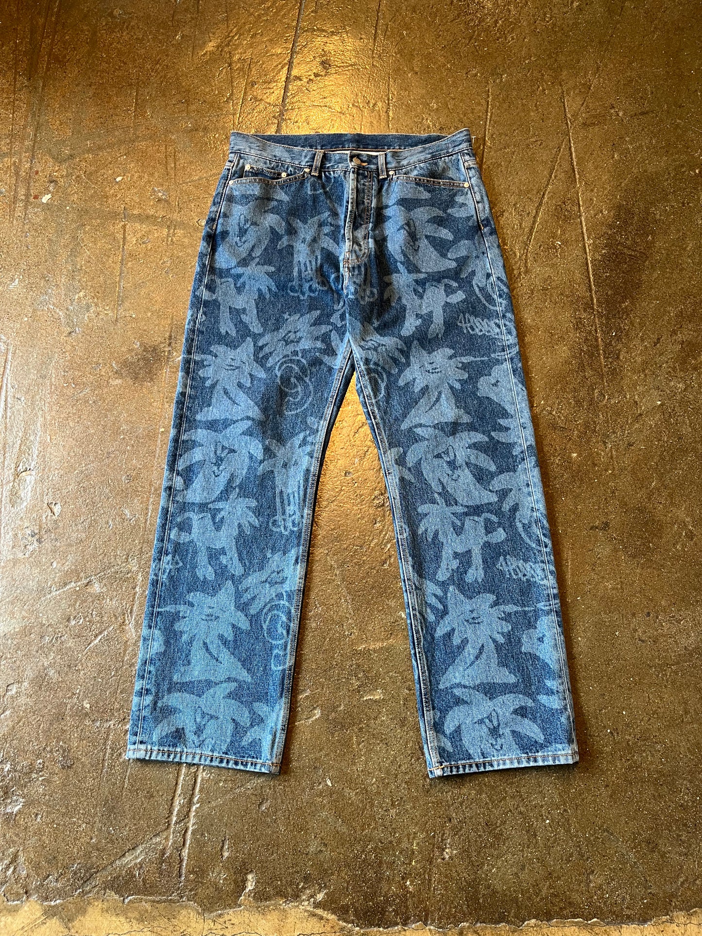 Palm Angels Printed Jeans (36)