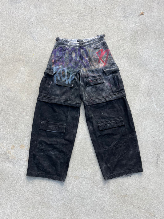 NyreeArts Balenciaga Hand Painted Convertible Pants (32)
